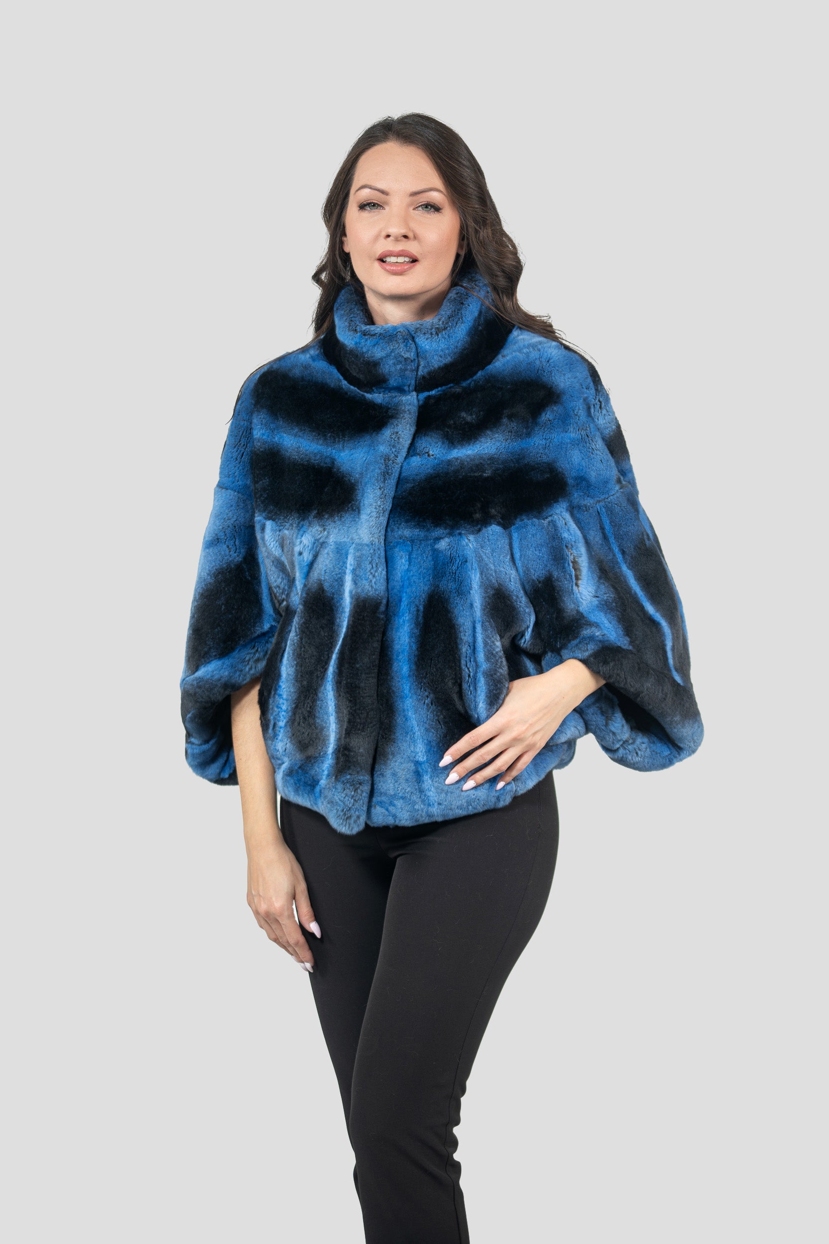 Blue Jean Rex Rabbit Cape 1009