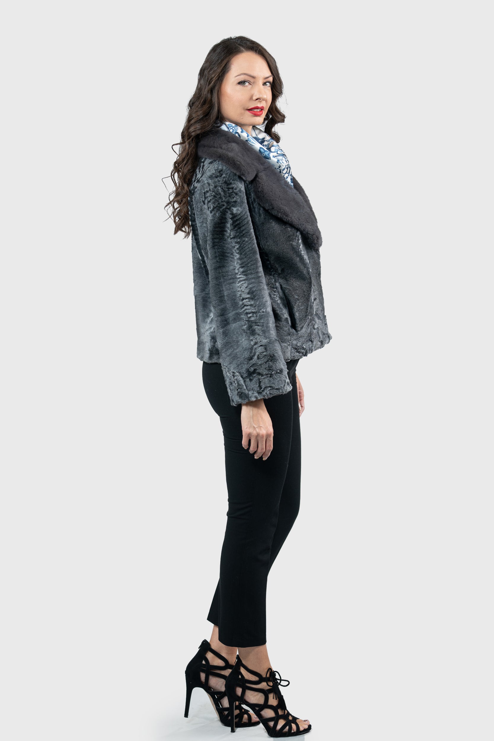 Acciaio Swakara Jacket with Fox Notch Collar S/S13C528s20