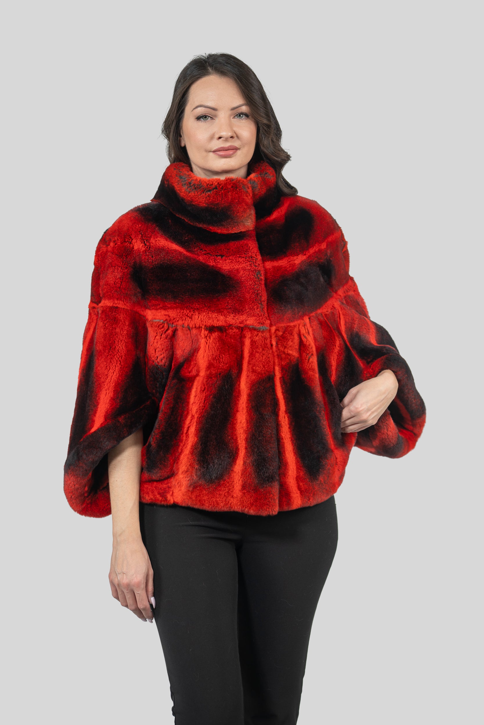 Red Rex Rabbit Cape 1009