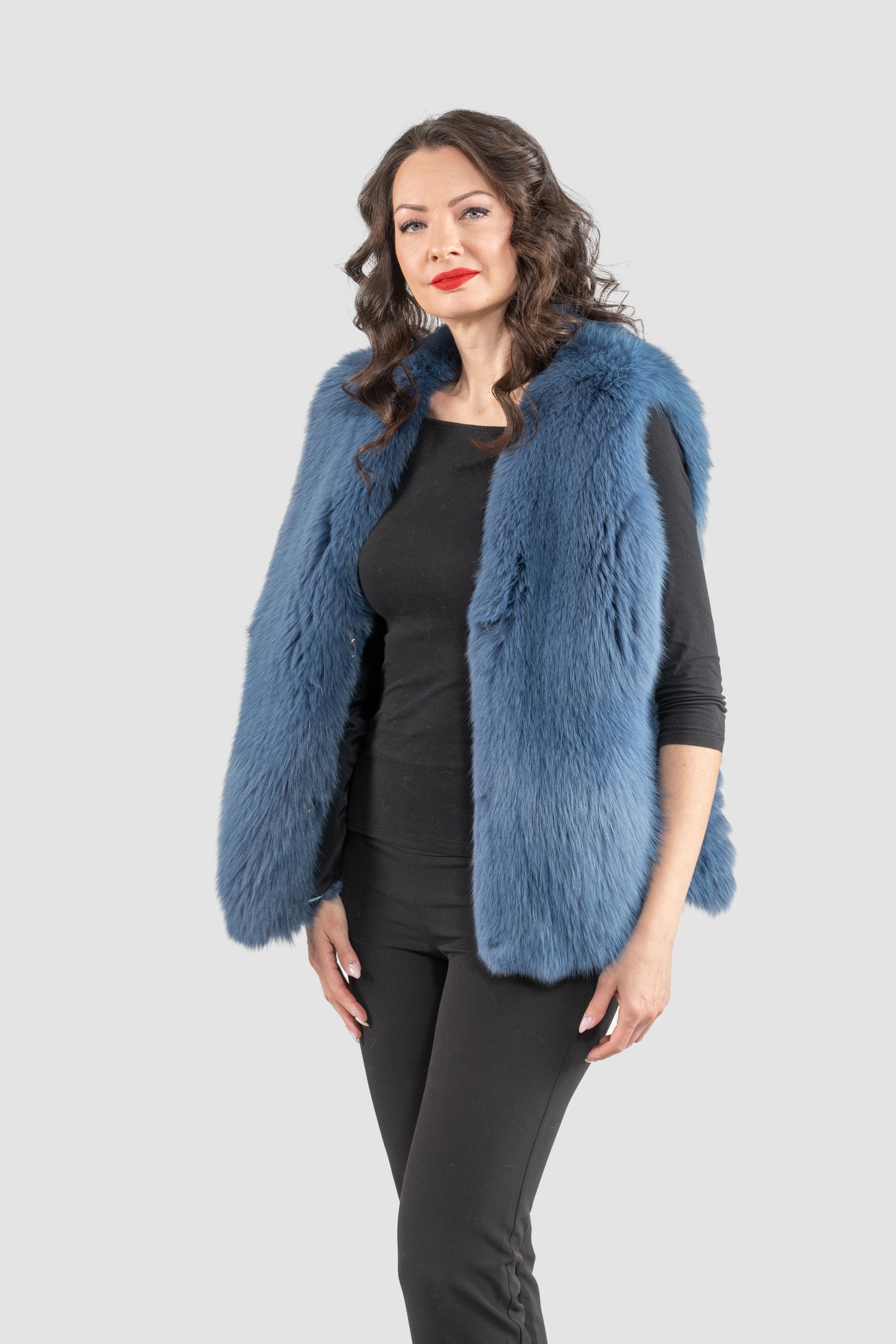 Bluejean Fox Fur Vest ML170