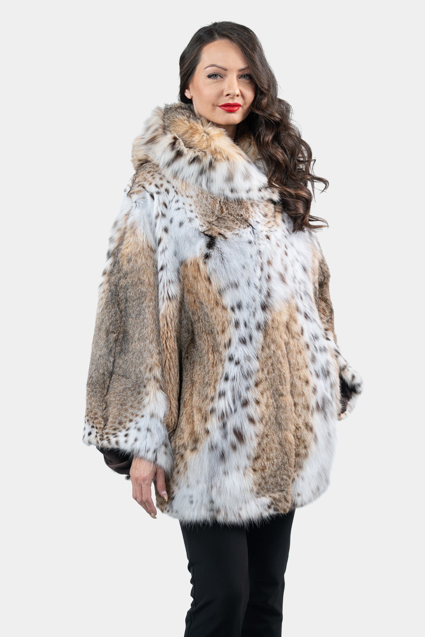 Bobcat Hooded Cape 13C949H