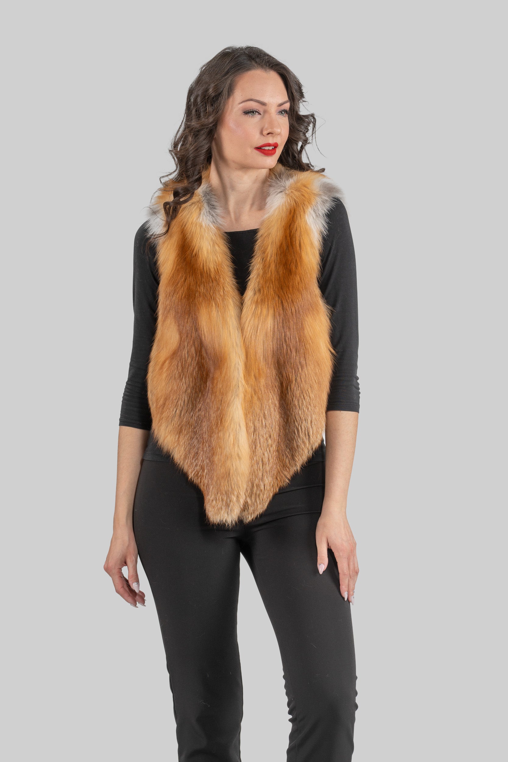 Natural Fox Short Vest 17c600