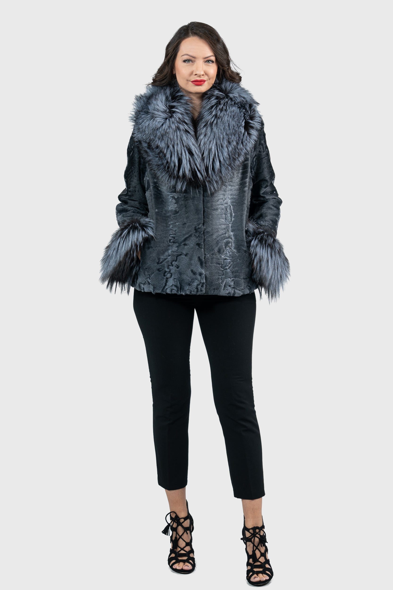 Asphalto Swakara Jacket with Fox Trim S/S13C528s20