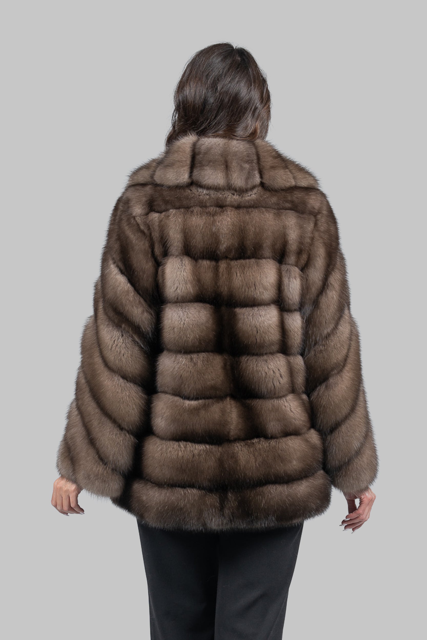 Platino Sable with Shawl Collar Coat P/K13C530gC17