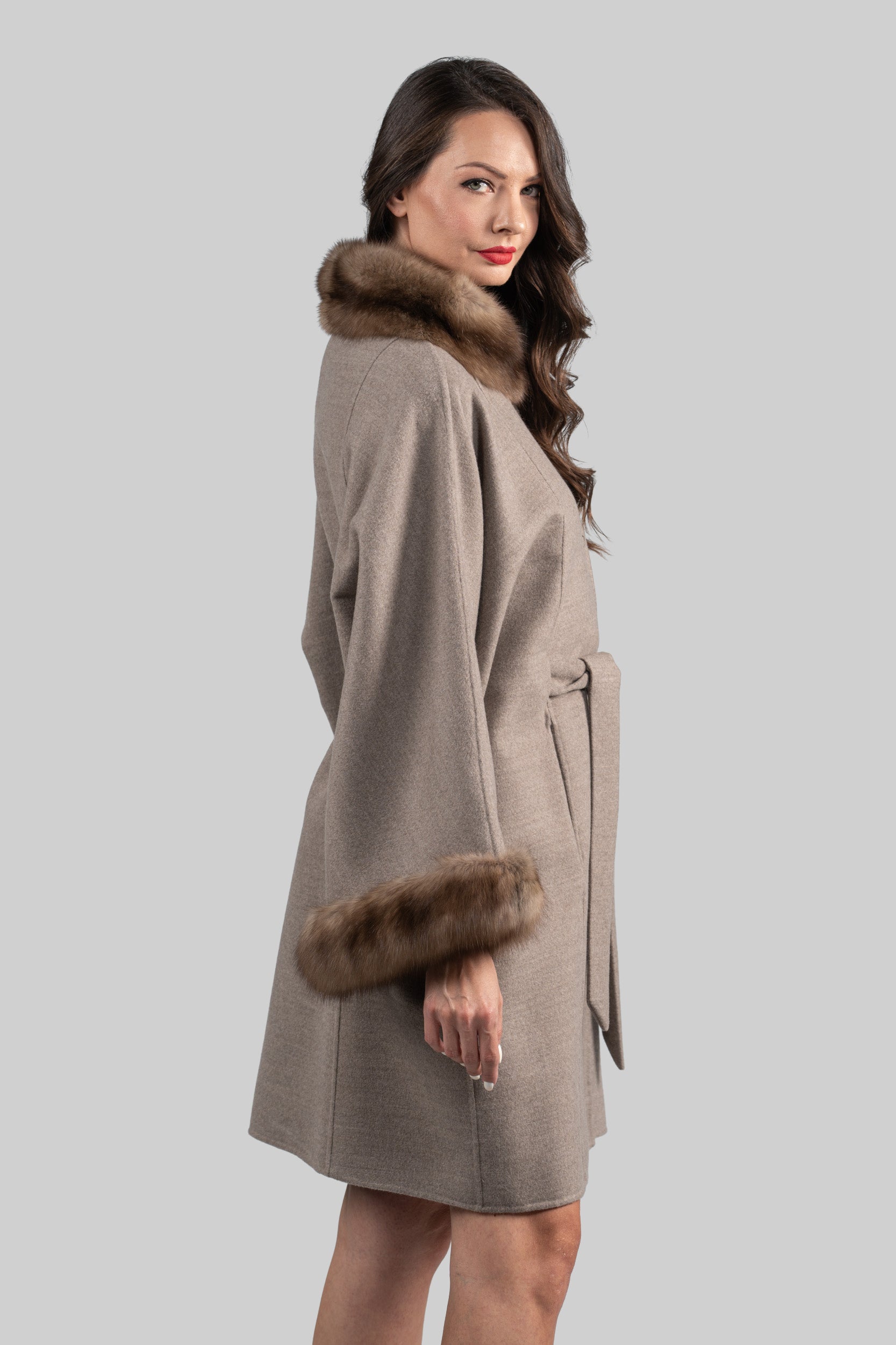 Gray Brown Cashmere Cape 2005