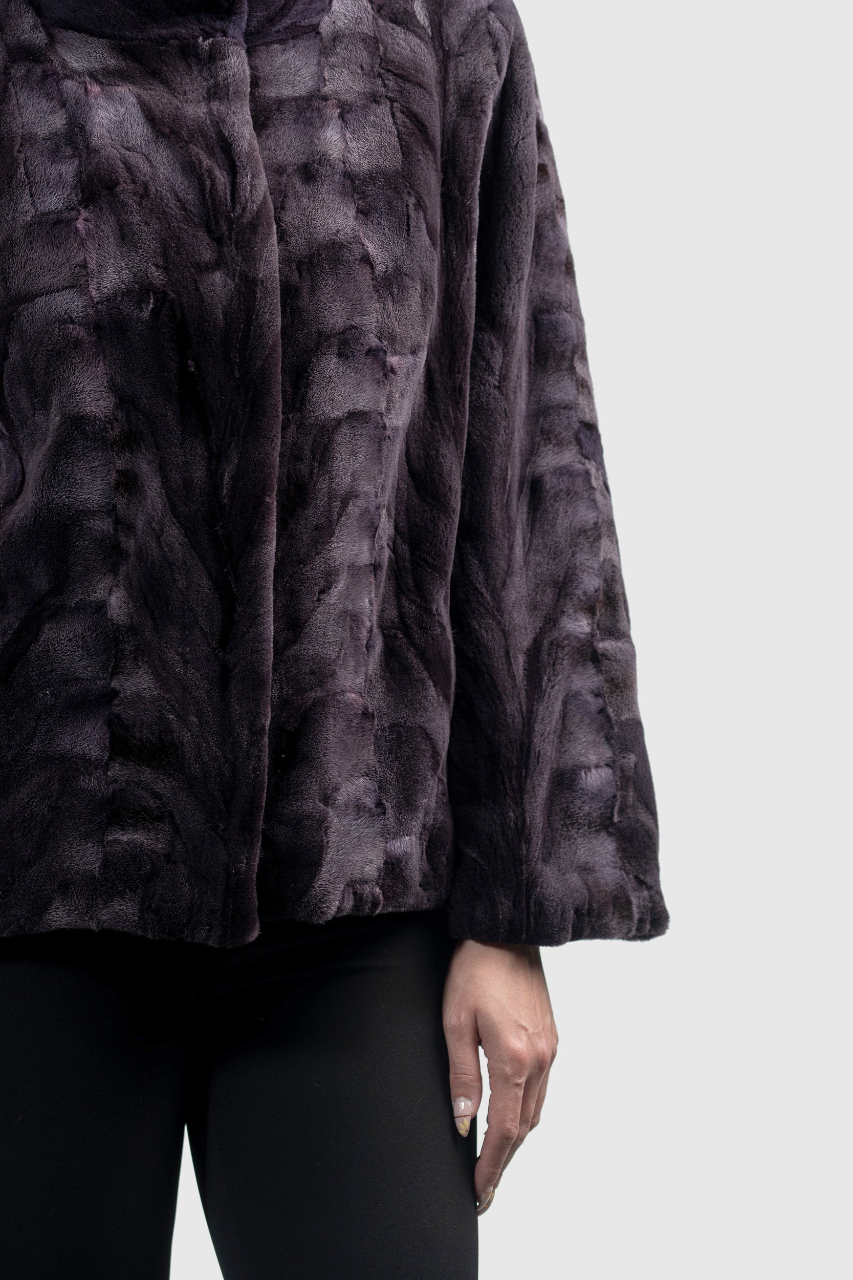 Purple Mink Pieced Jacket 13C528