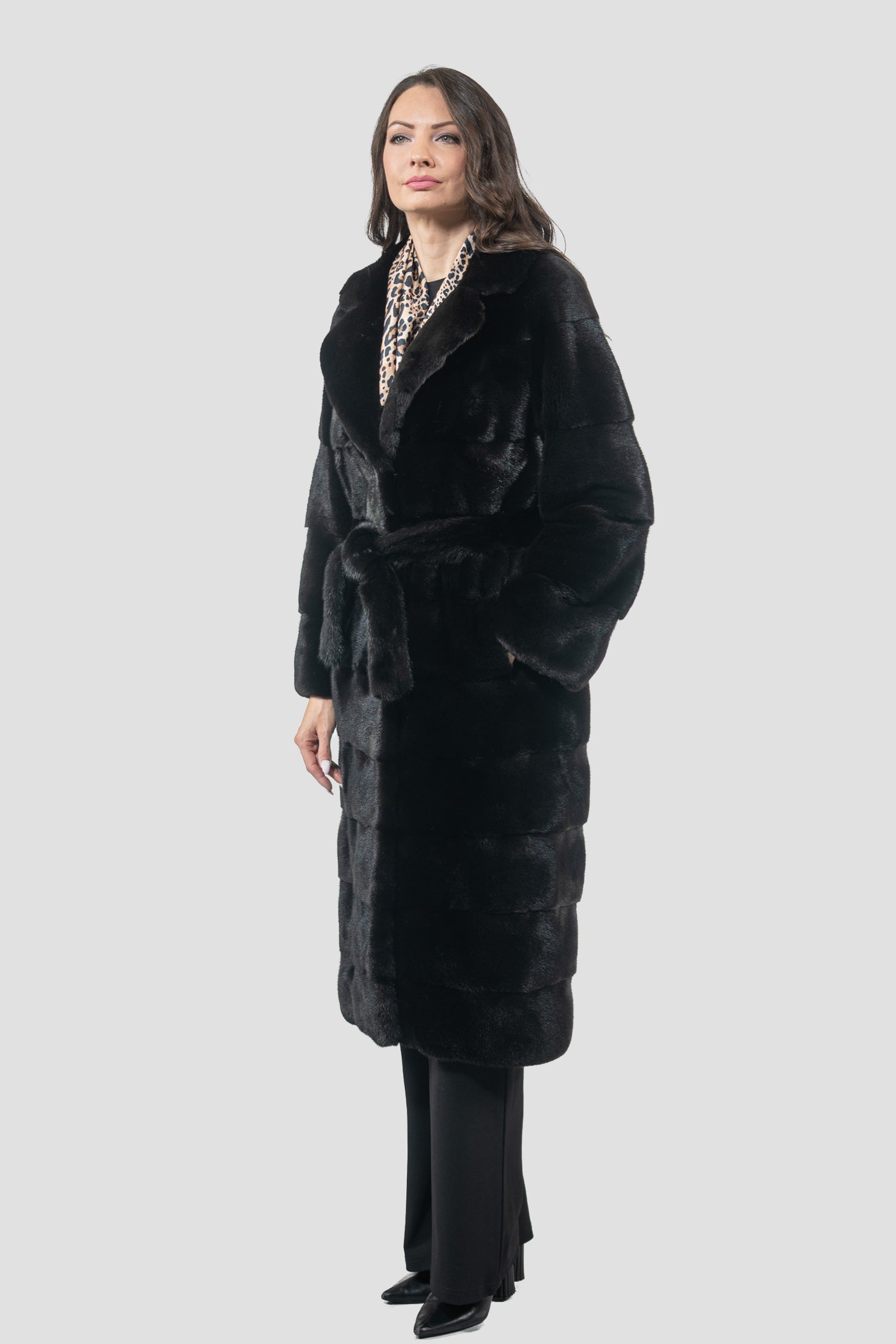 Blackglama Mink Coat with Notch Collar P/K13c530s20