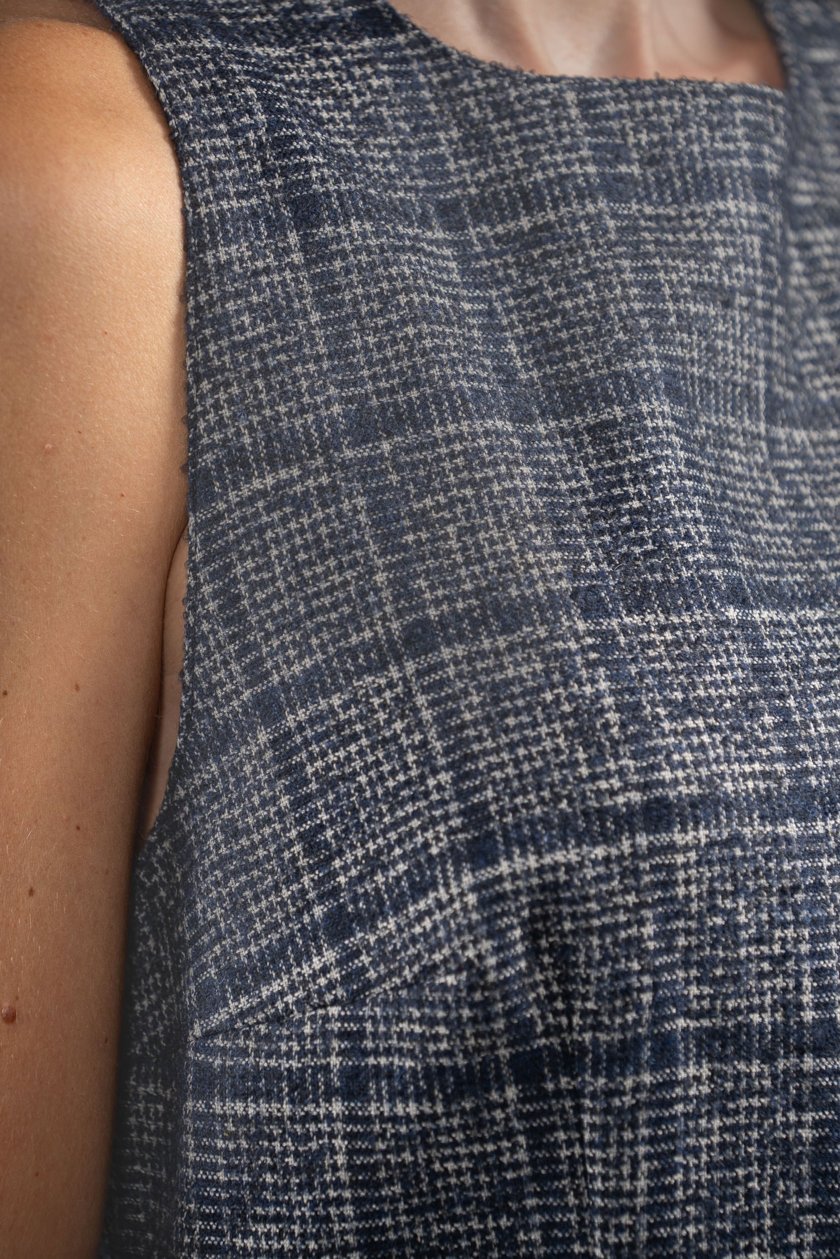 Sleeveless Gray Cashmere Dress 112