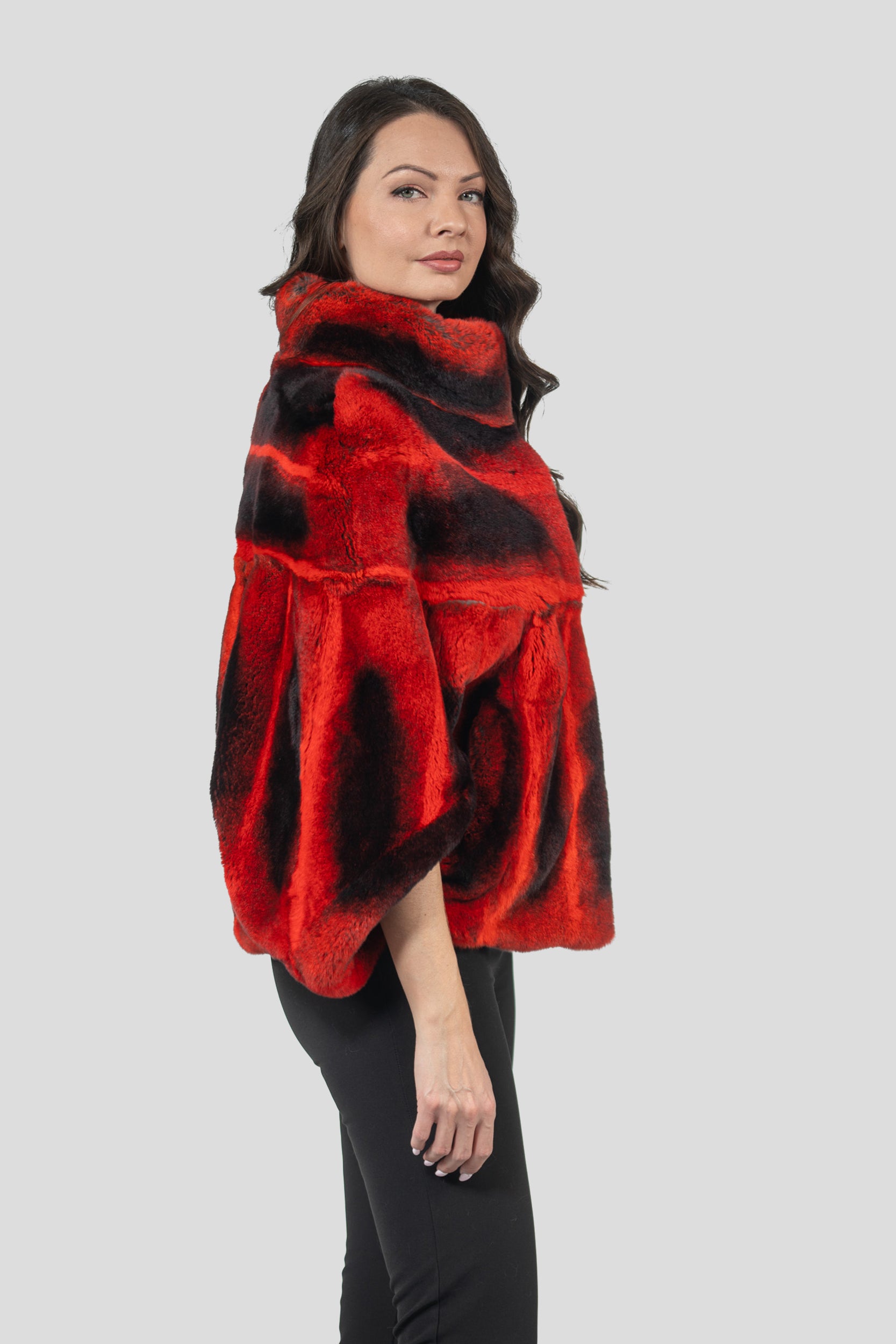 Red Rex Rabbit Cape 1009