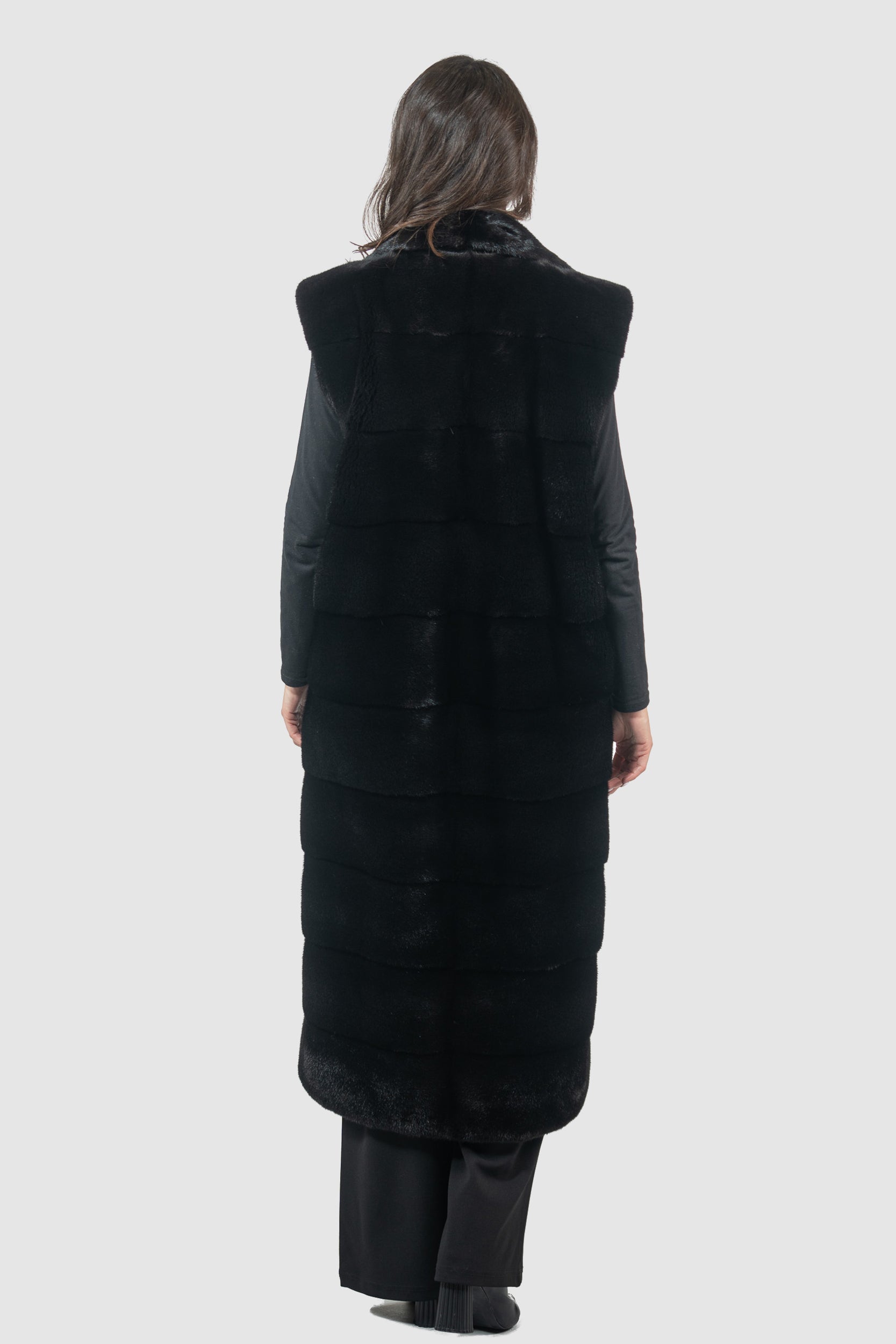 Blackglama Mink Vest with Notch Collar P/K13c519s20o