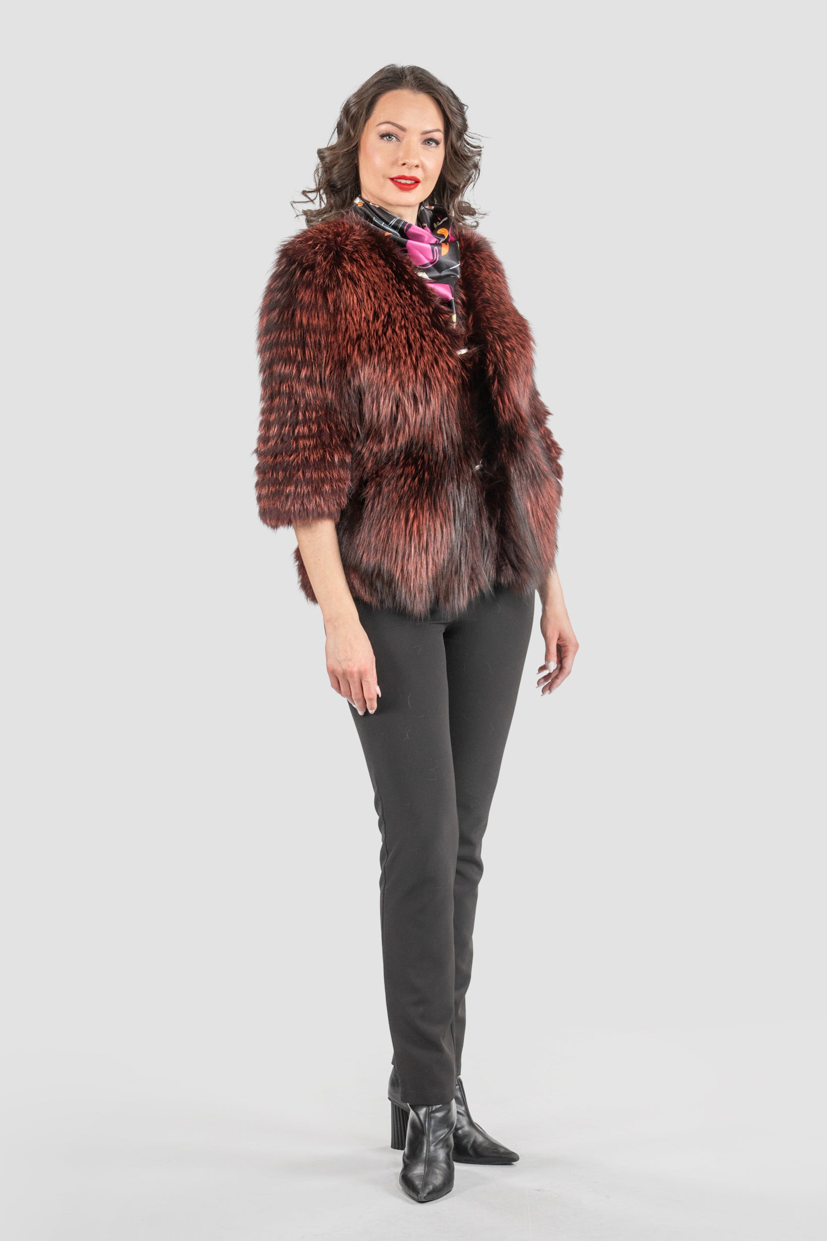 Bordeaux Fox Bolero Jacket ML170