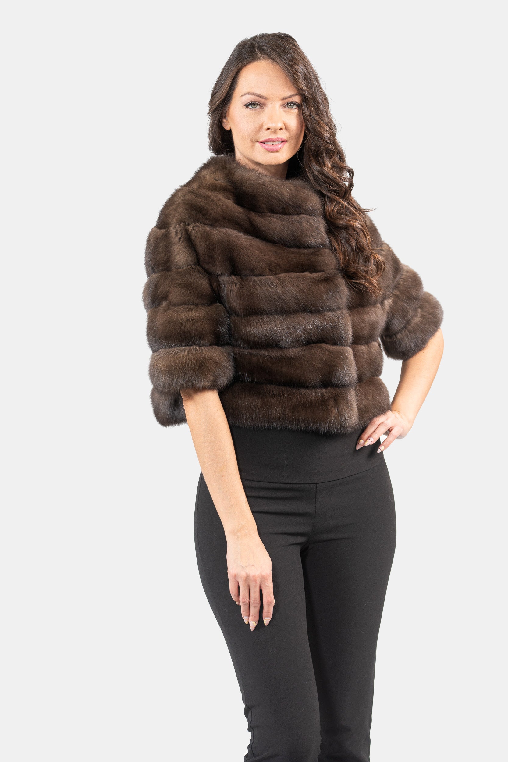 Dark Russian Sable Short Jacket P/K16CM643