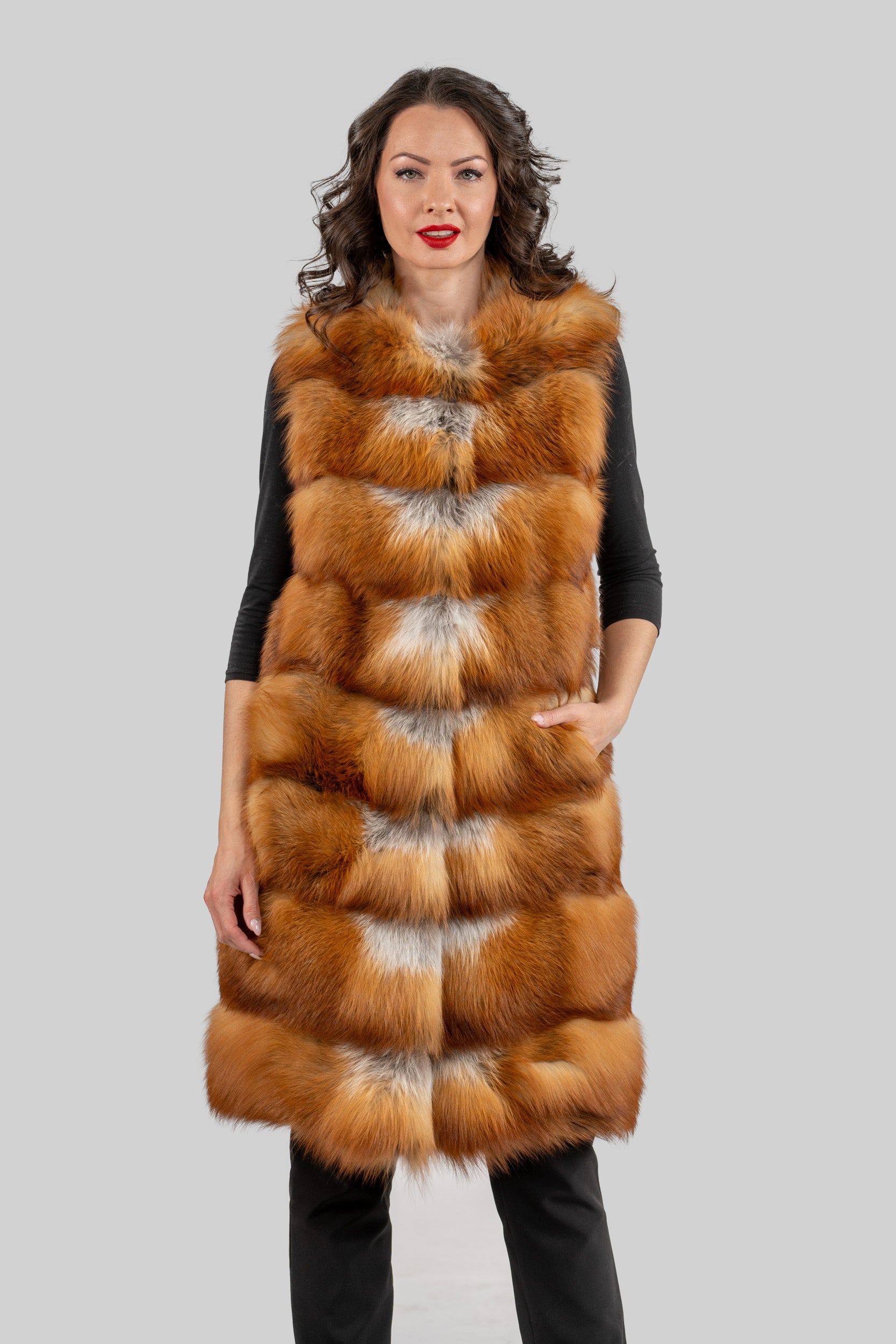 Natural Fox Fur Vest R/K13C520
