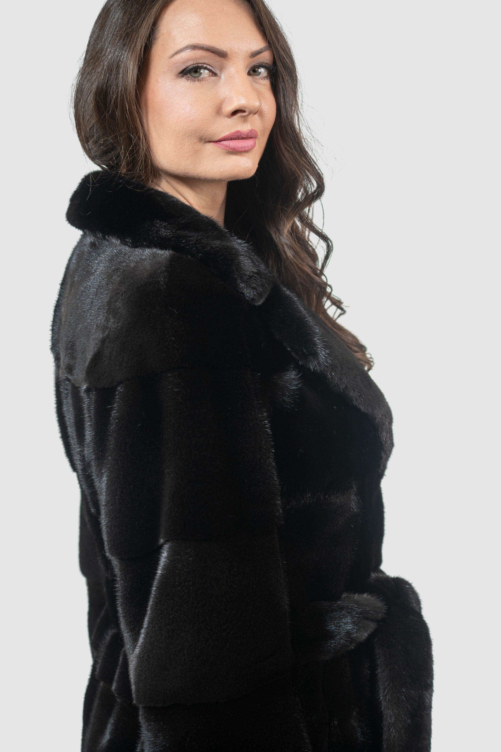 Blackglama Mink Coat with Notch Collar P/K13c530s20