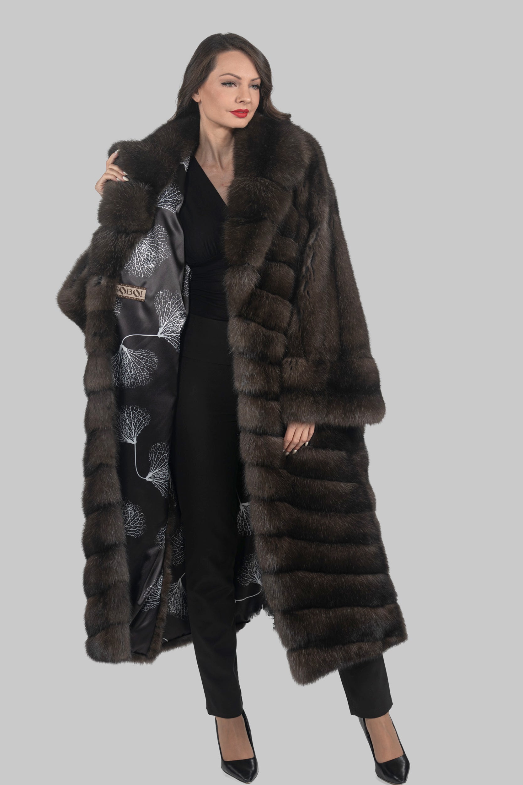 Dark Russian Sable Coat with Let Out Sleeves A/KI1793