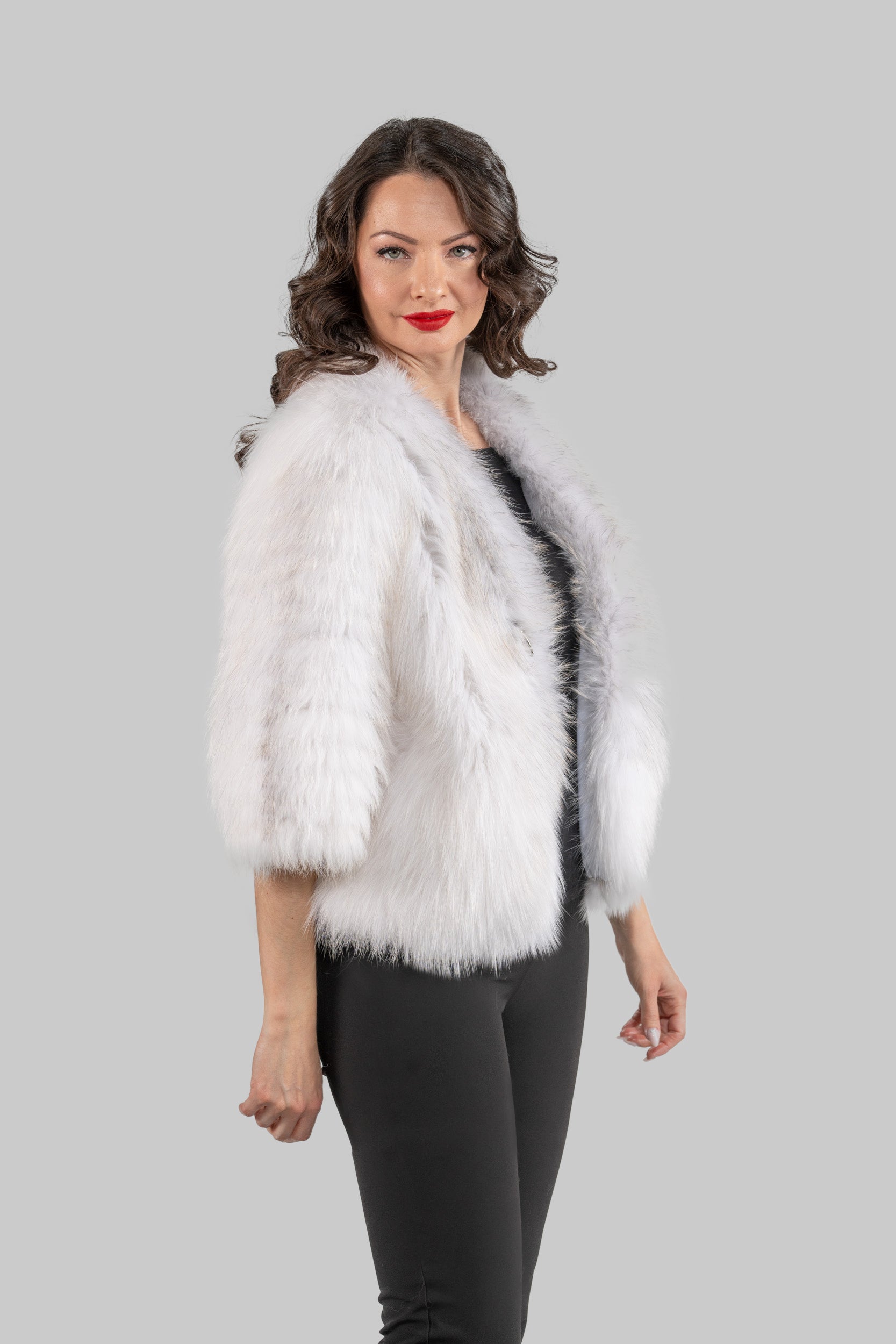Arctic Marble Fox Fur Jacket ML170