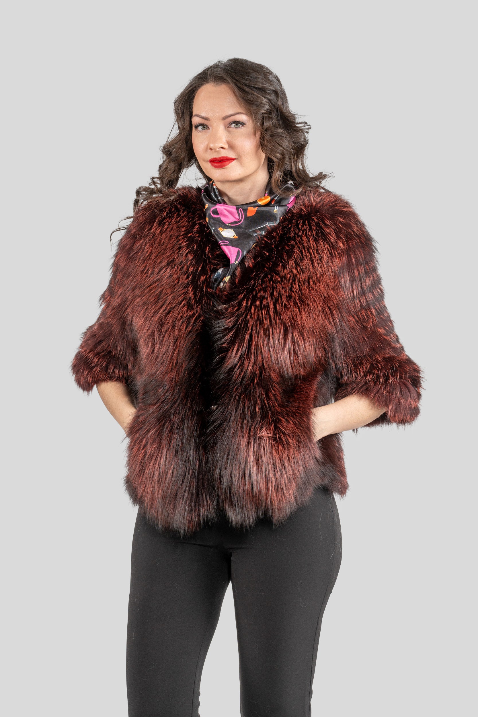 Bordeaux Fox Bolero Jacket ML170