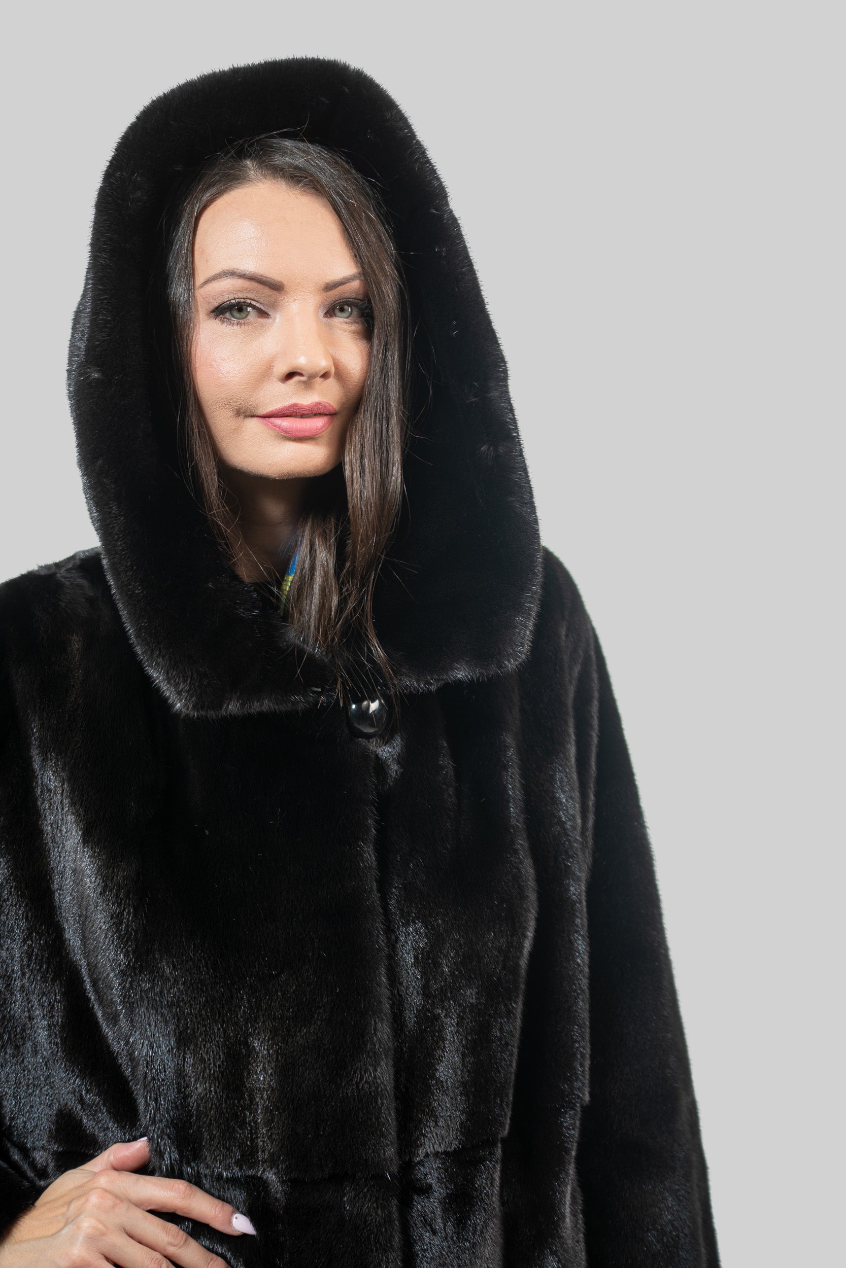 Blackgalama Mink Half Coat With Hood S/S13C551H