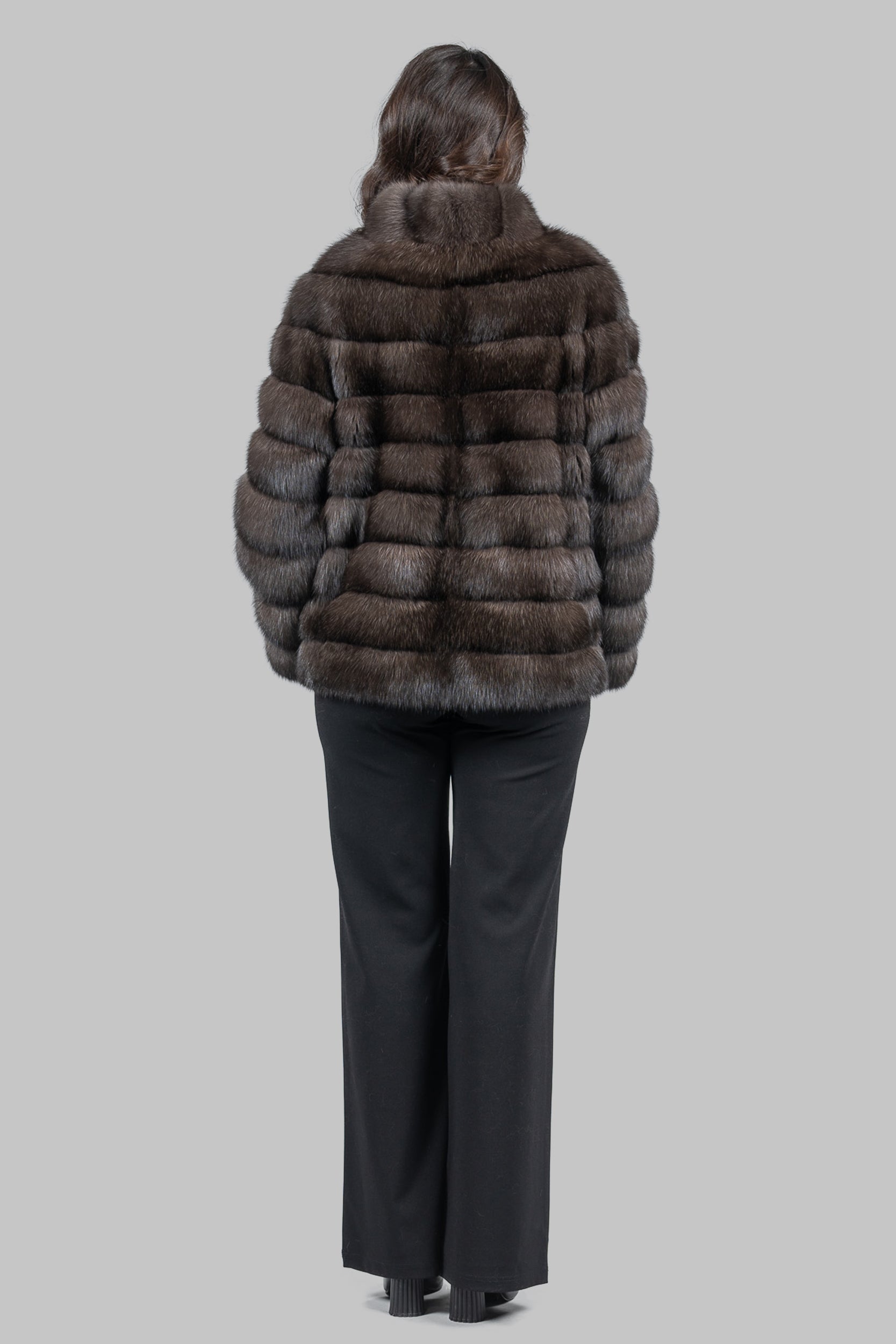 Dark Sable with Smoking Collar Jacket P/K13C528G8003