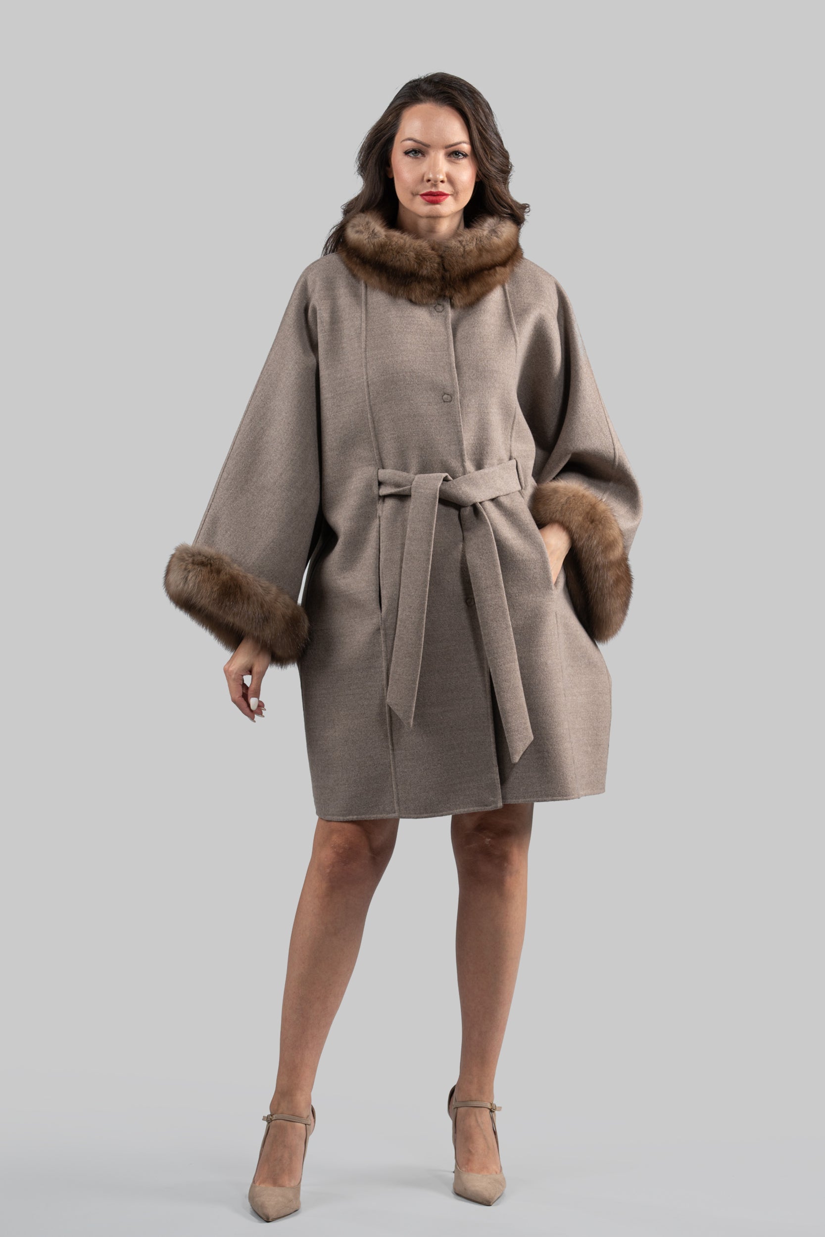 Gray Brown Cashmere Cape 2005