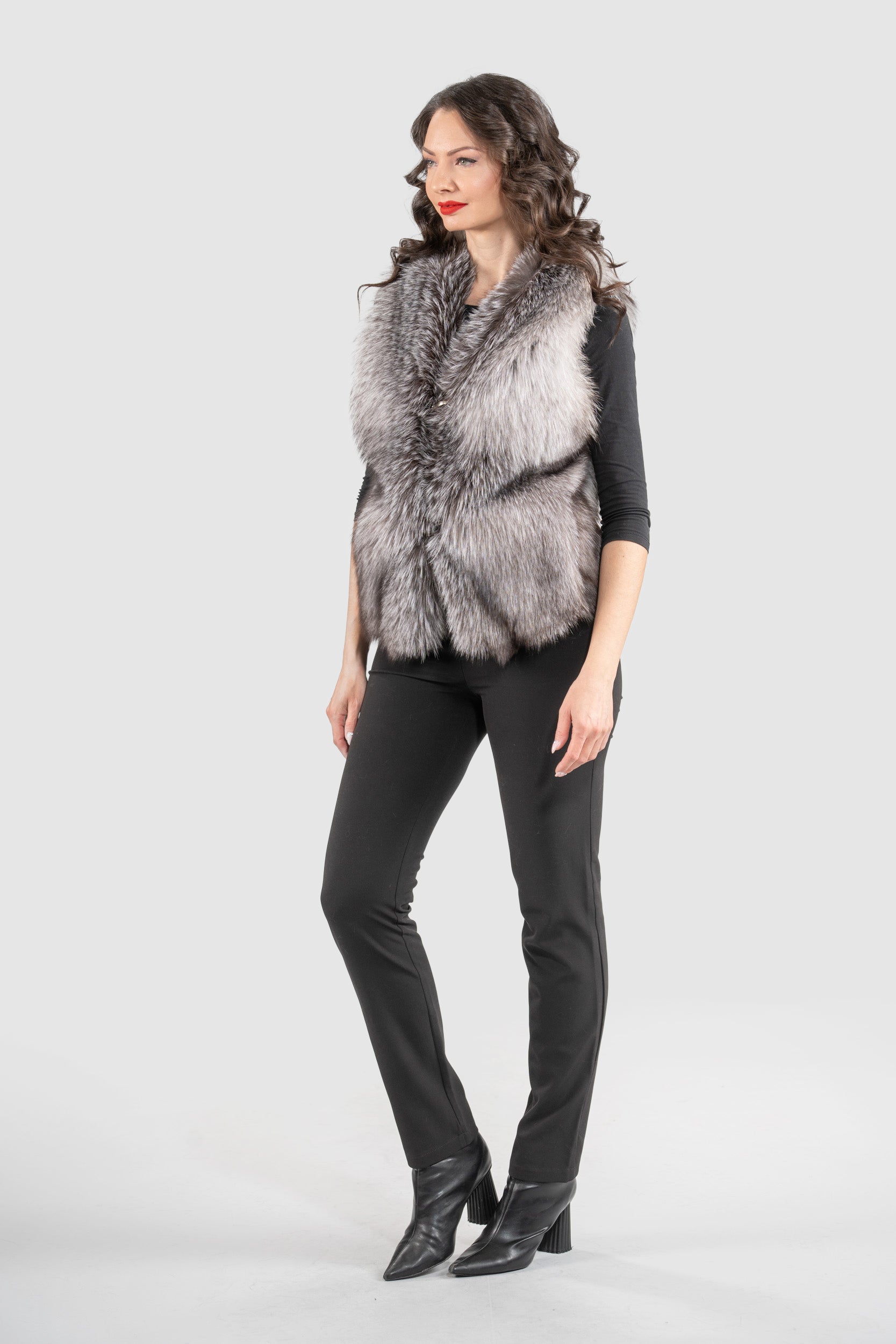Blue Frost Fox Fur Vest ML170