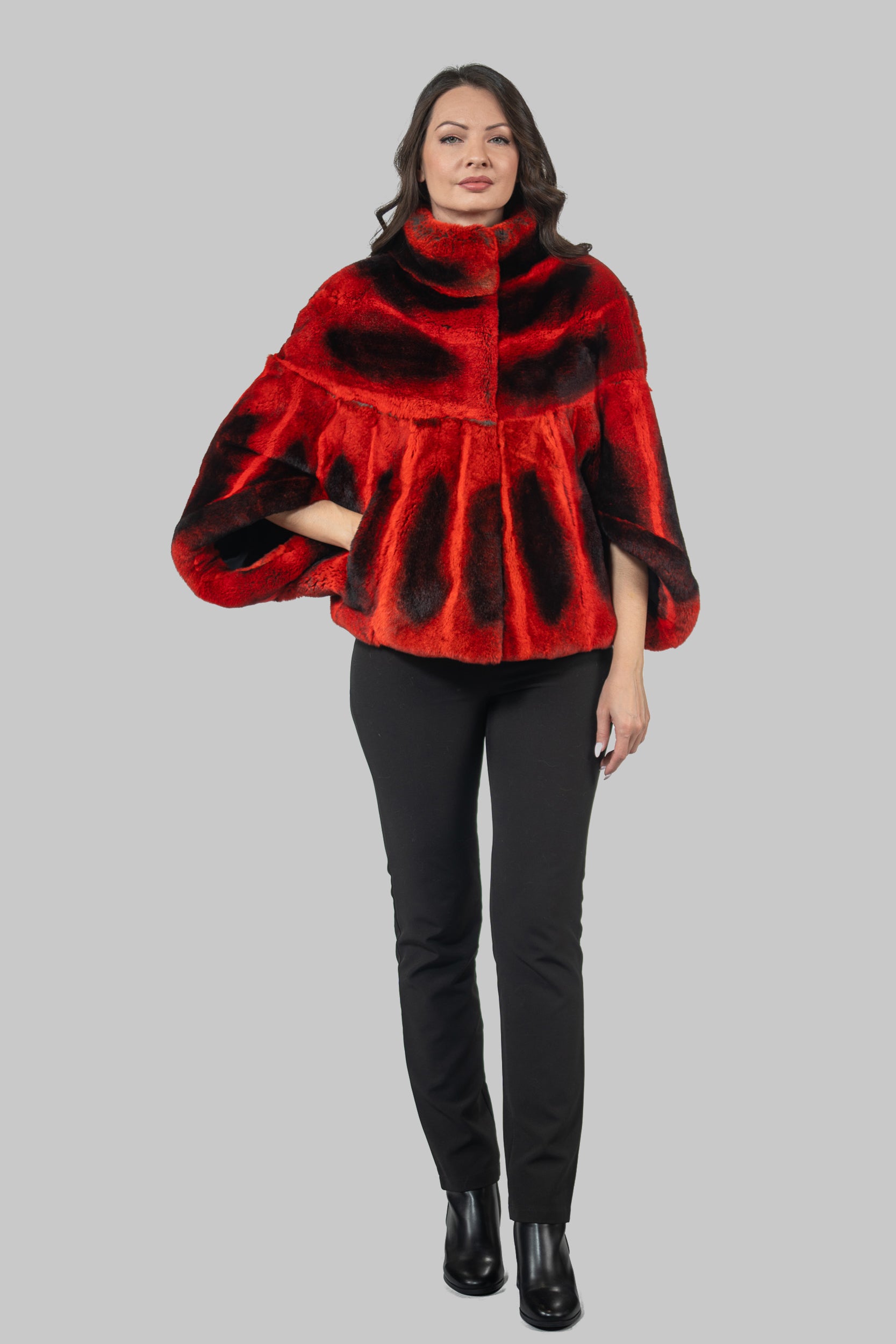 Red Rex Rabbit Cape 1009