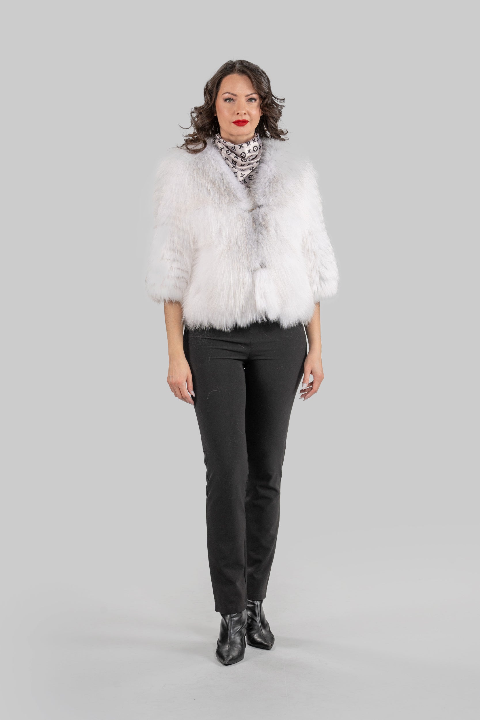 Arctic Marble Fox Fur Jacket ML170