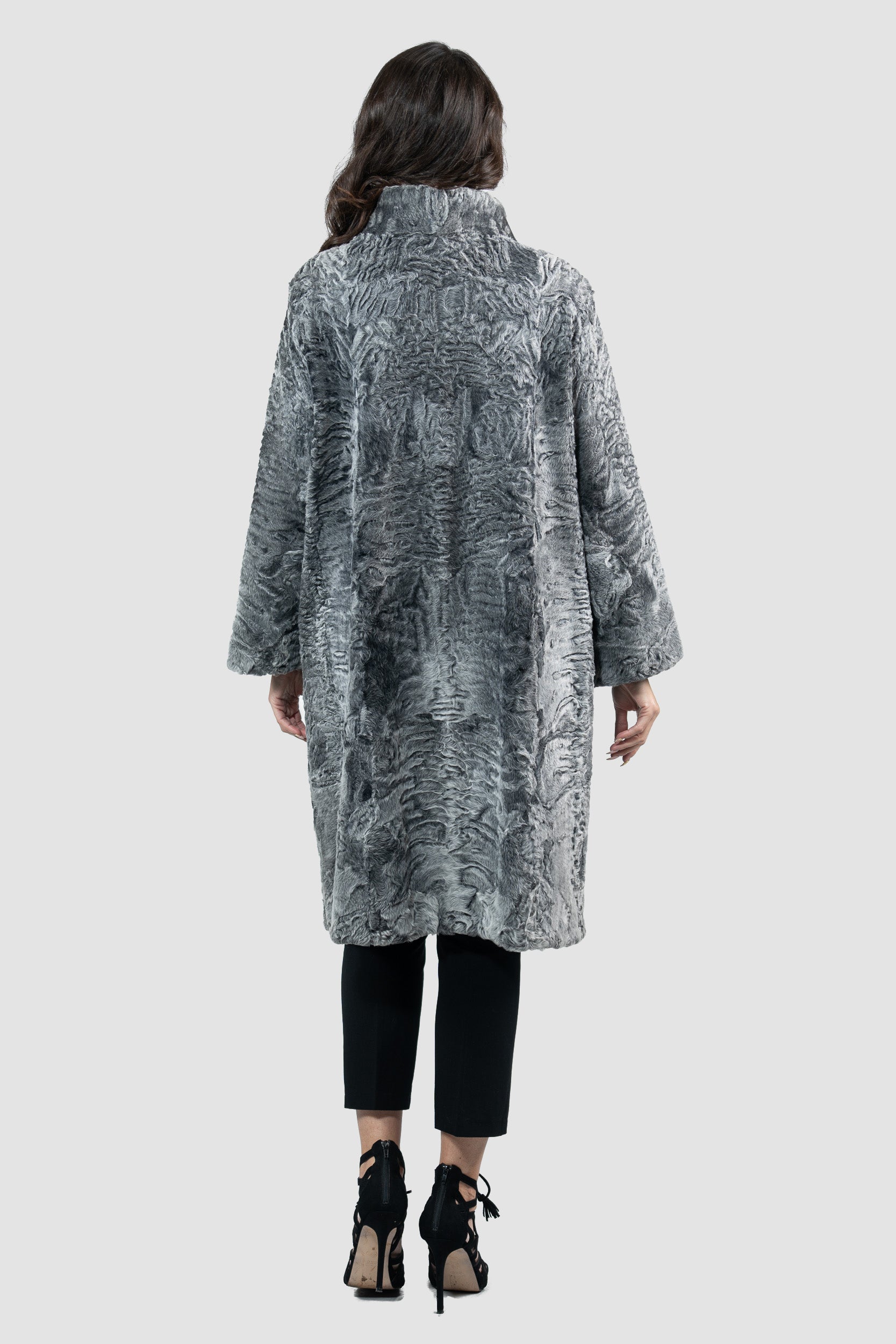 Grey Swakara Half Coat S/S13C530