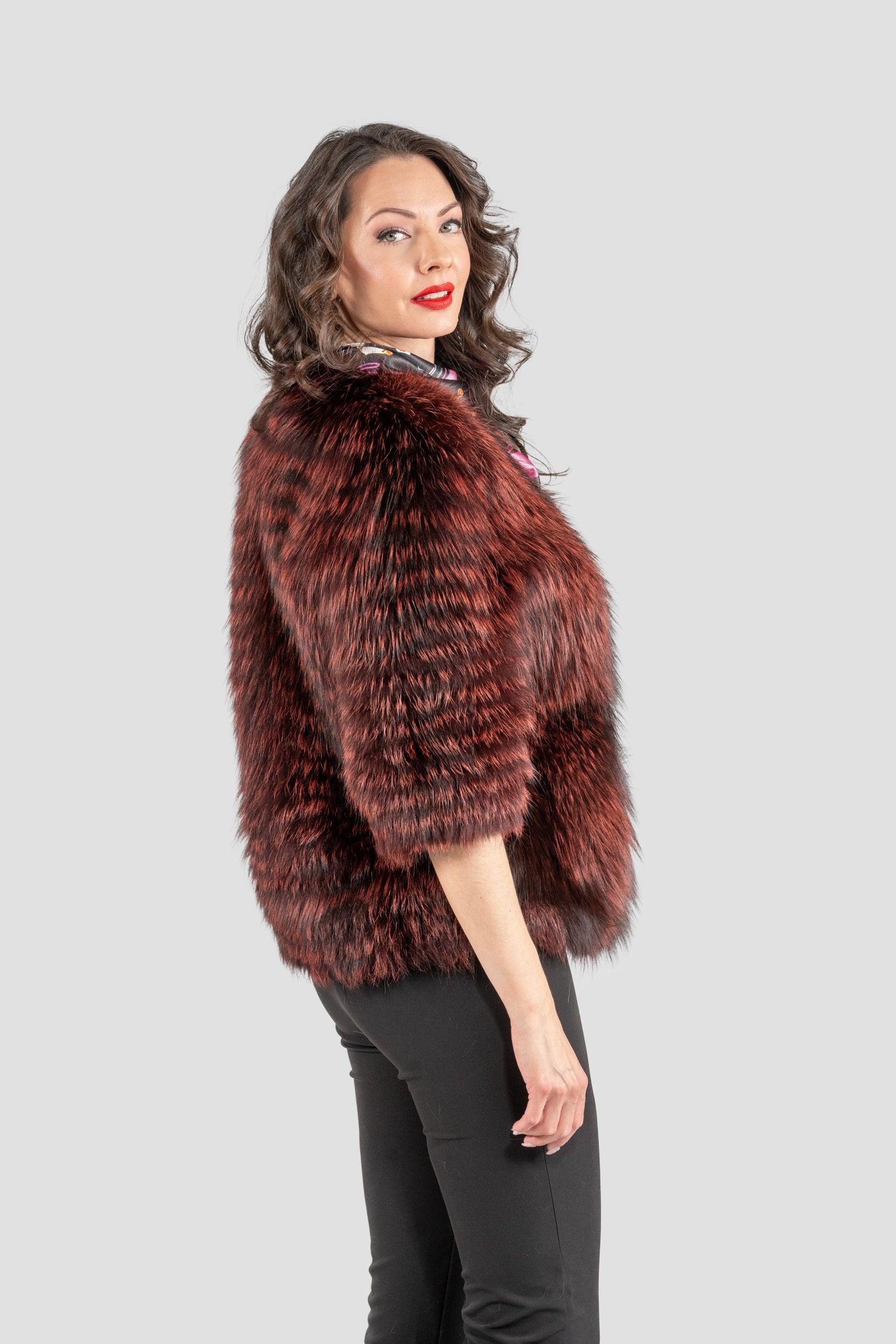 Bordeaux Fox Bolero Jacket ML170