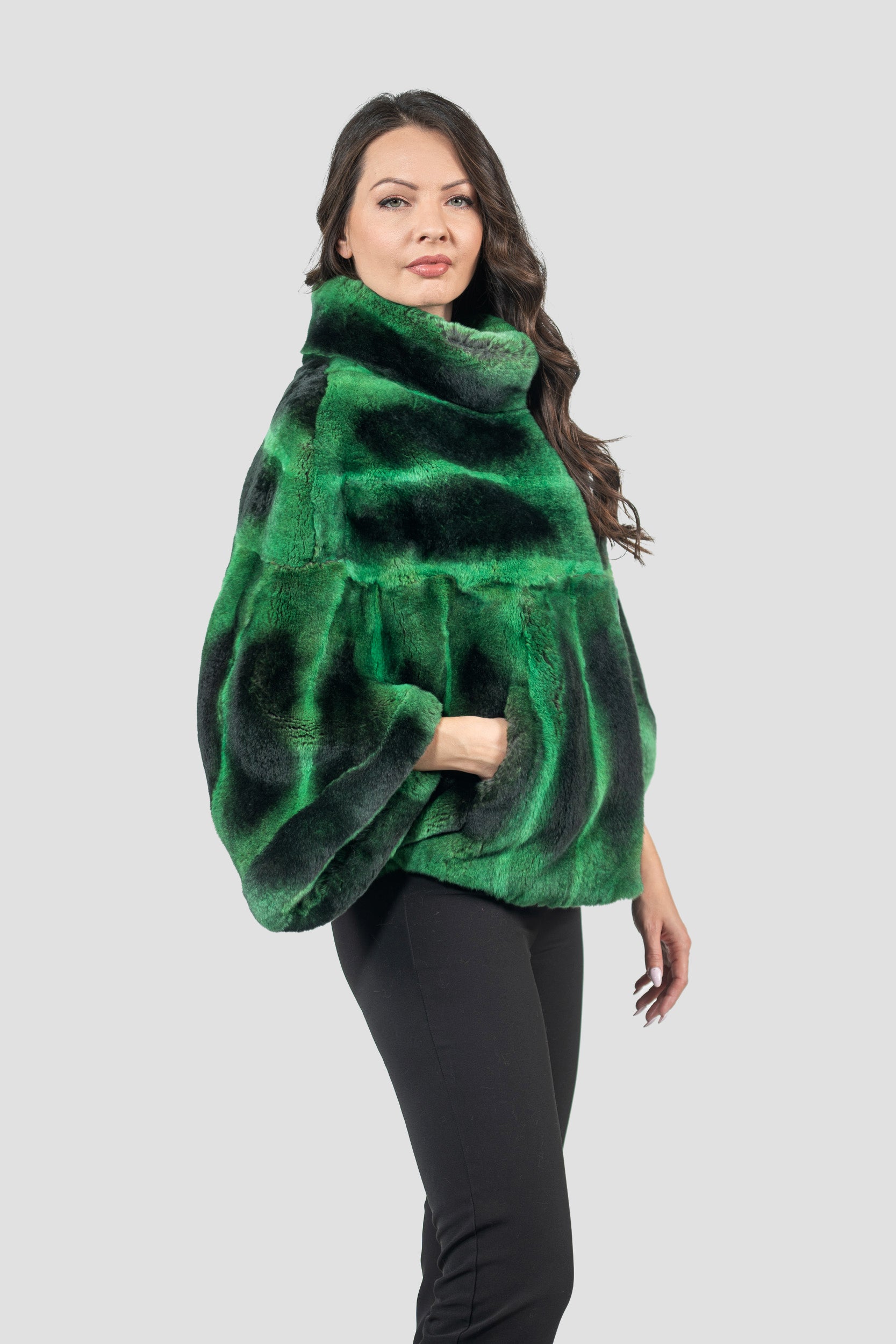 Green Rex Rabbit Cape 1009