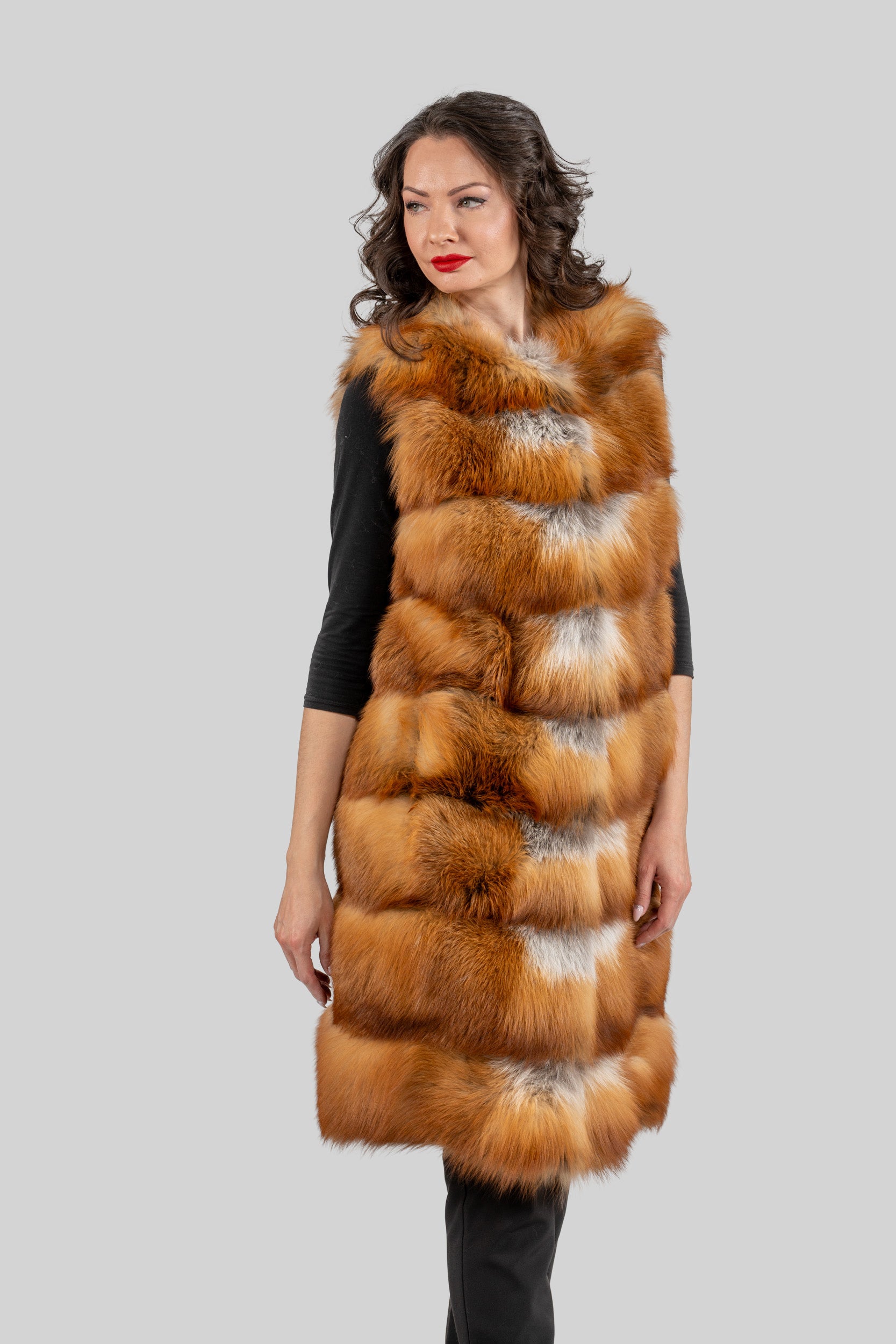 Natural Fox Fur Vest R/K13C520
