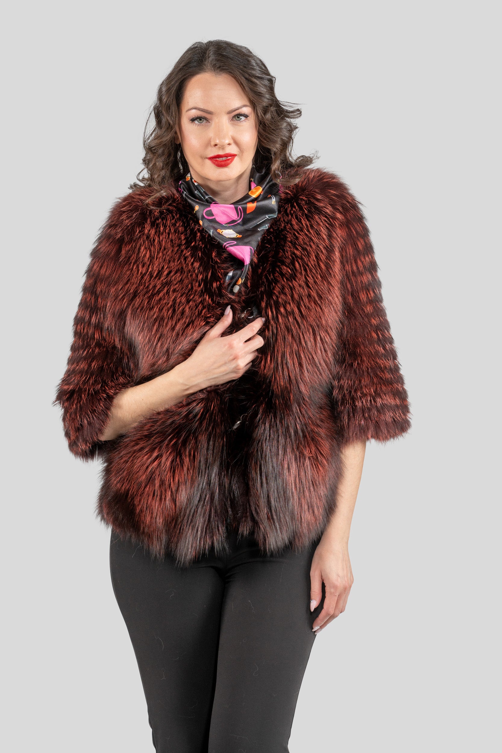 Bordeaux Fox Bolero Jacket ML170