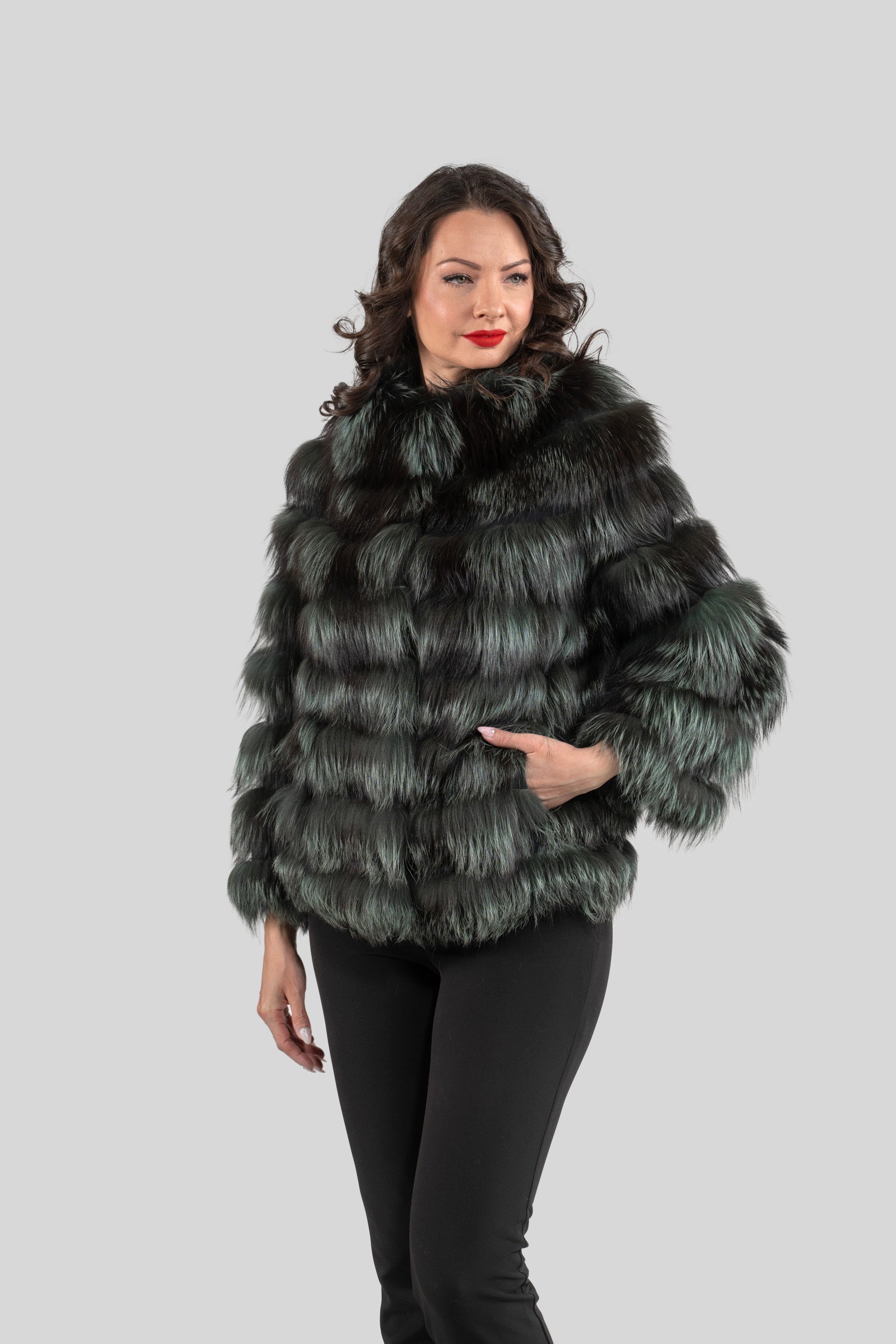 Arizante Fox Collarless Jacket  R/K13C520