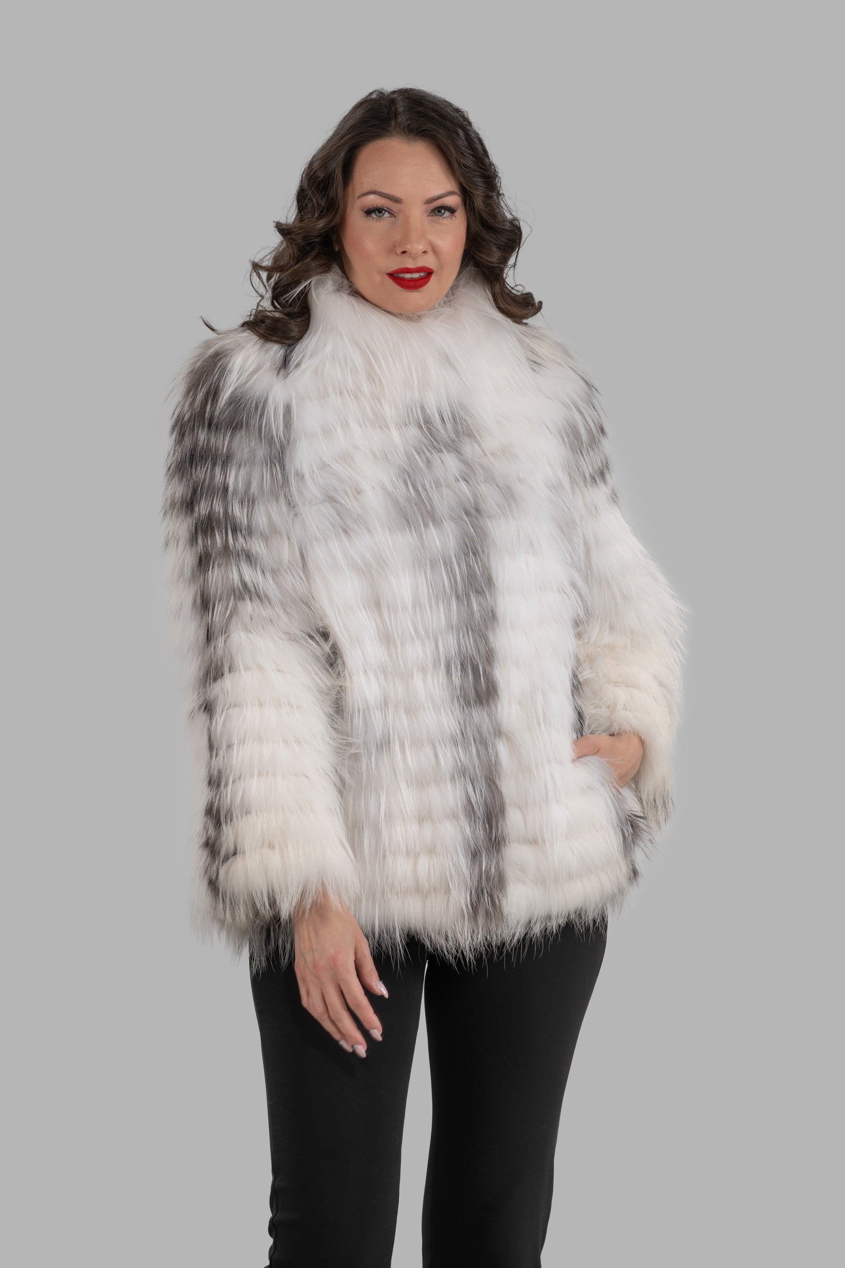 Cashmere Coat with Russian Sable Trim 17C8003G530