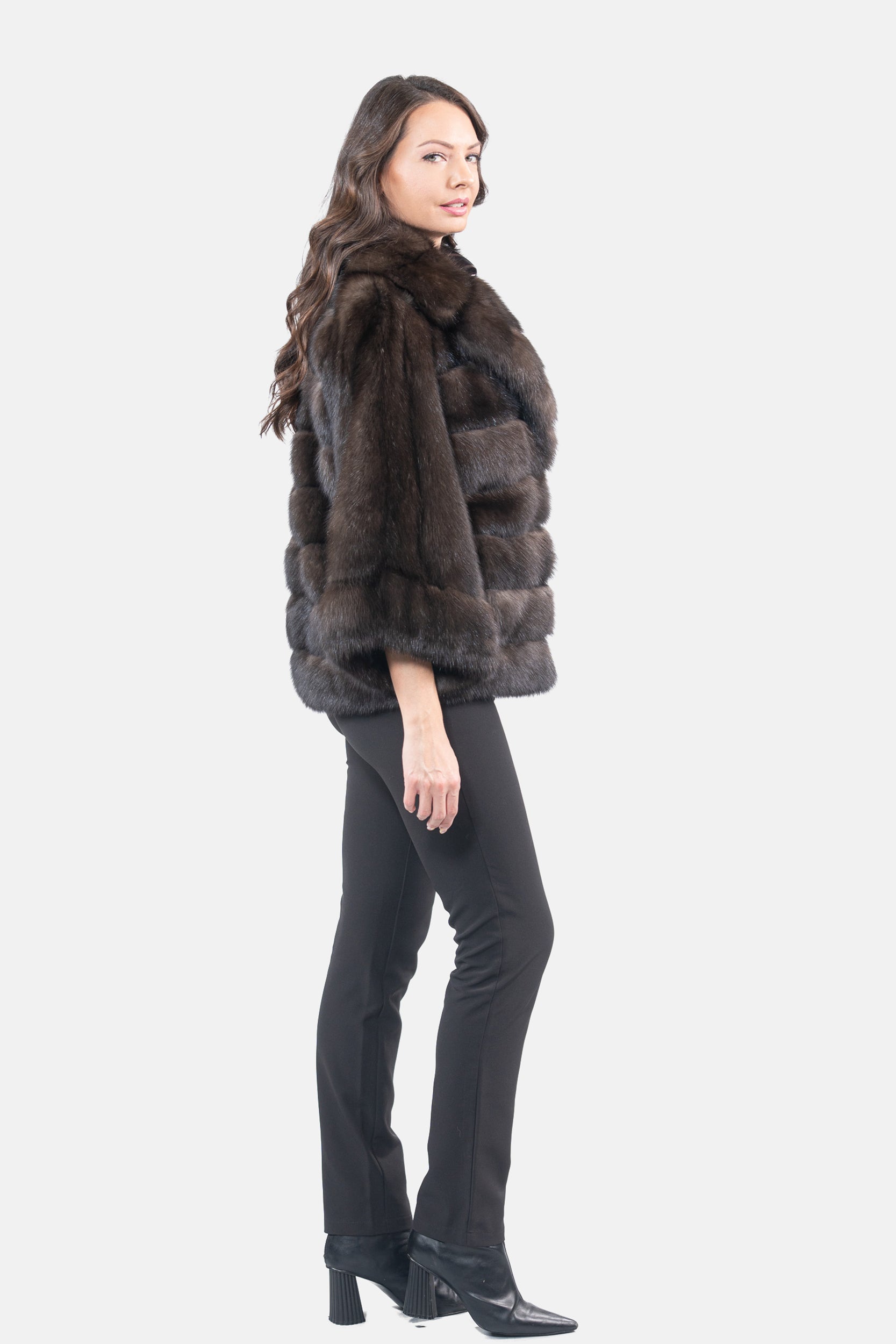 Dark Russian Sable Jacket with Notch Color and Let Out Sleeves P/K13c530s20V30