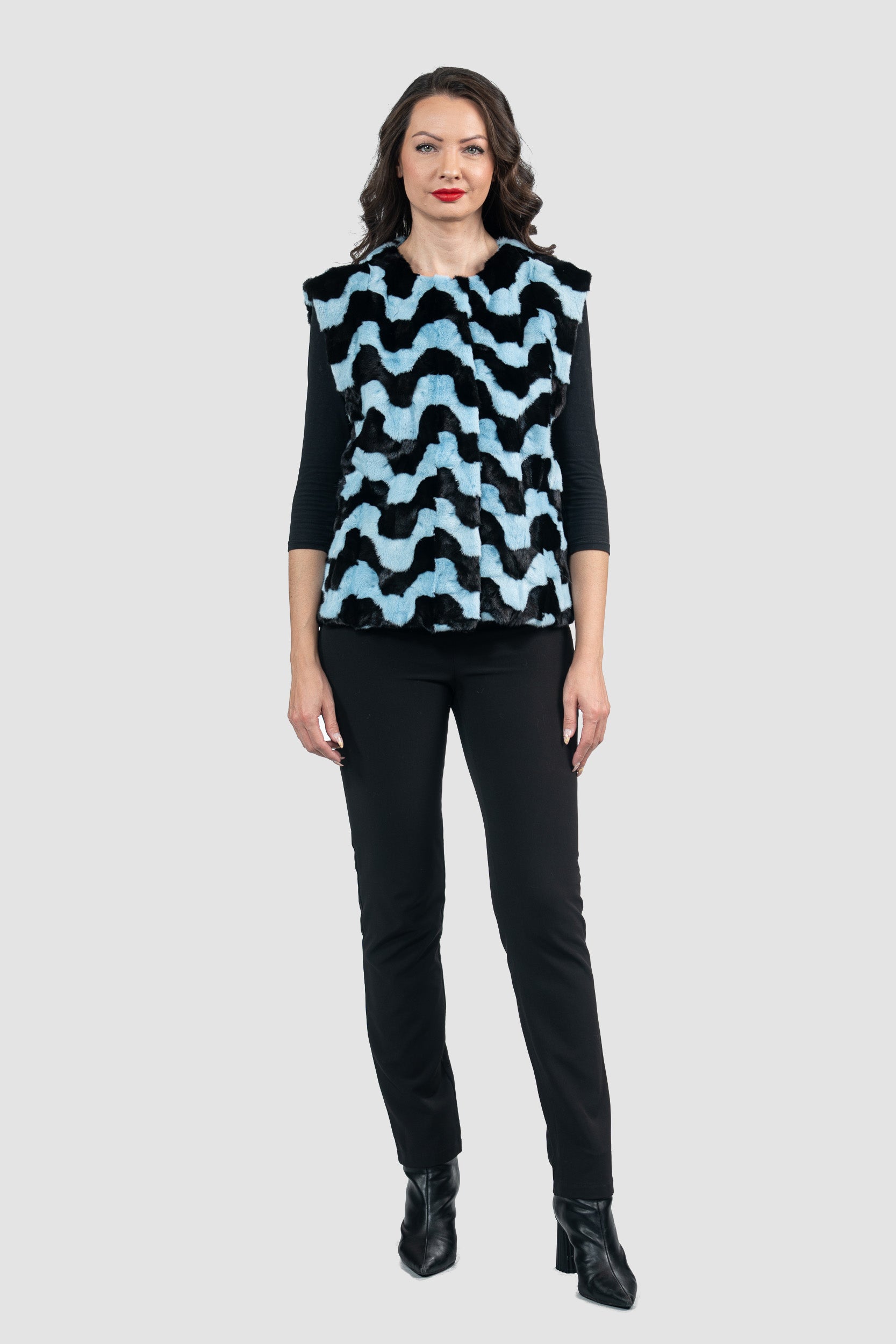 Blue Mink Pieced Vest 13C519