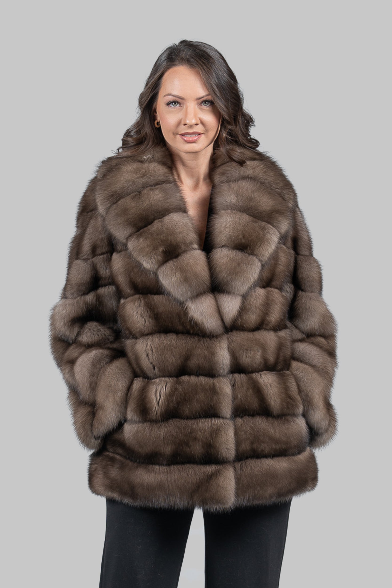 Platino Sable with Shawl Collar Coat P/K13C530gC17