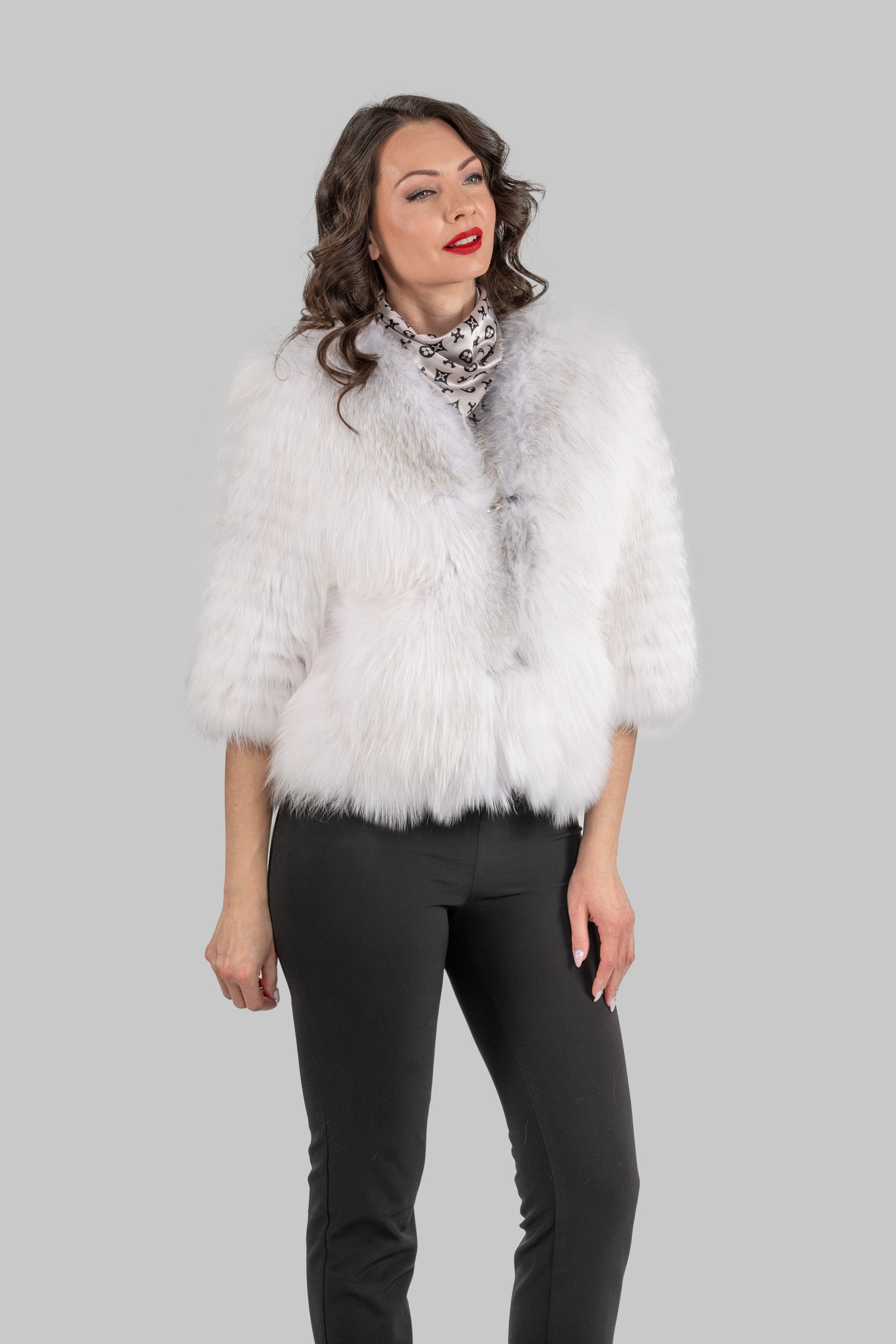 Arctic Marble Fox Fur Jacket ML170