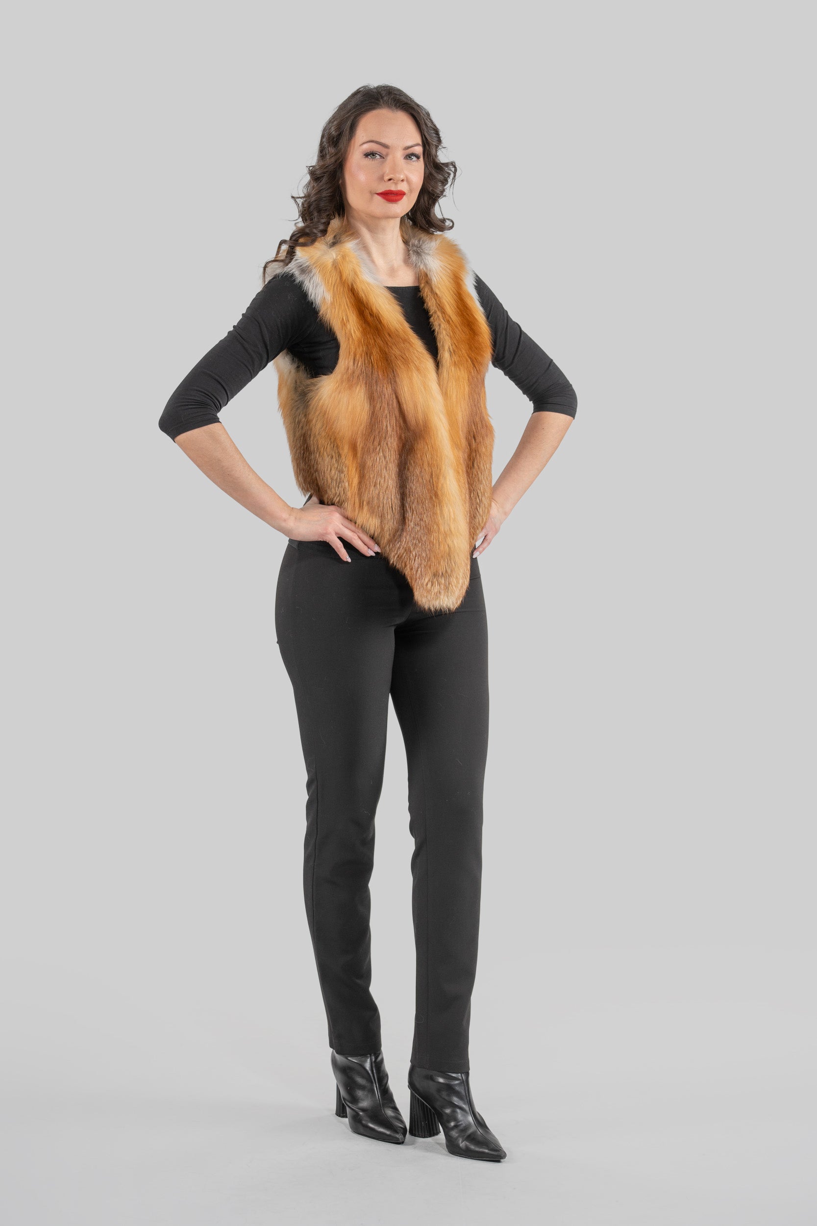 Natural Fox Short Vest 17c600