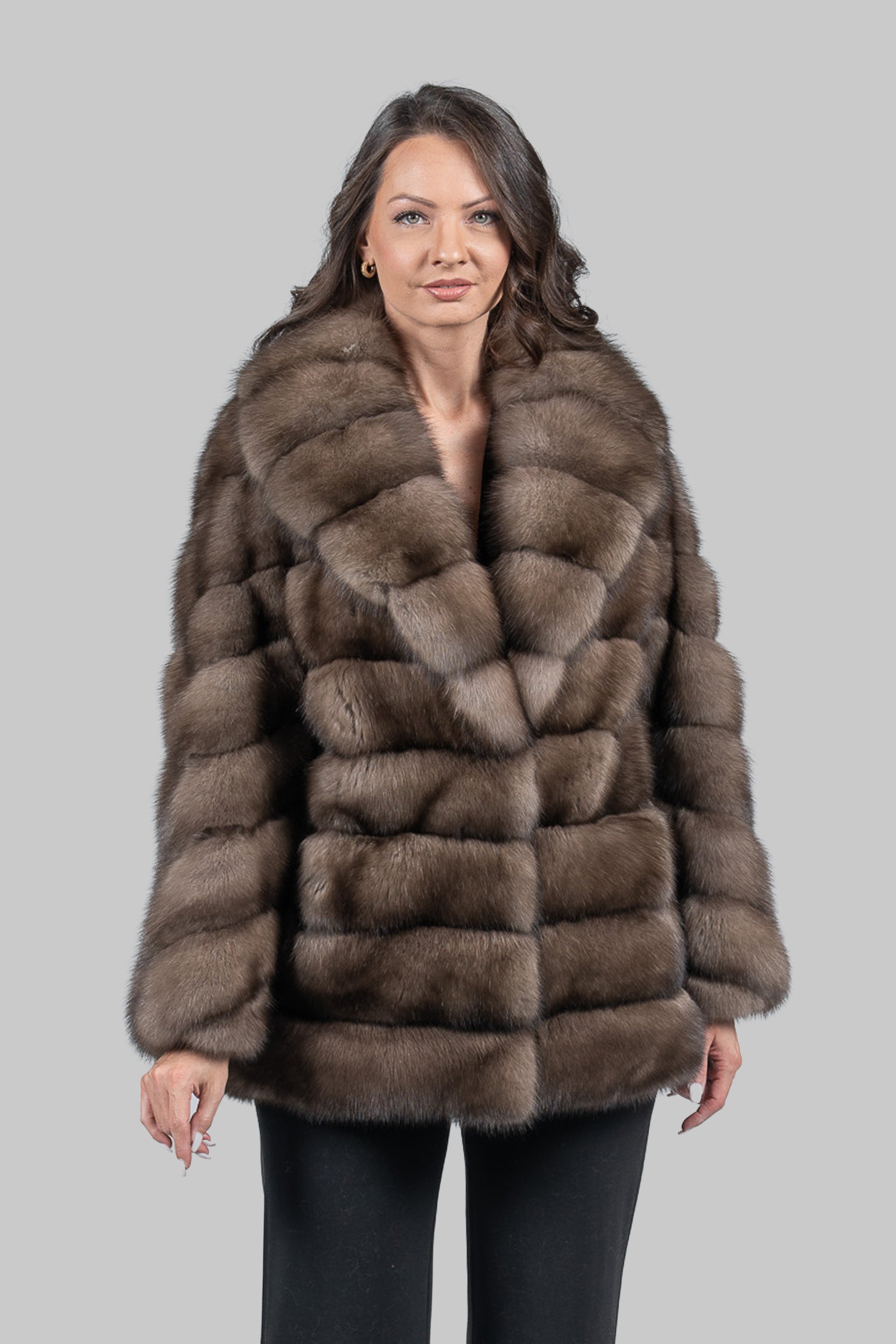 Platino Sable with Shawl Collar Coat P/K13C530gC17