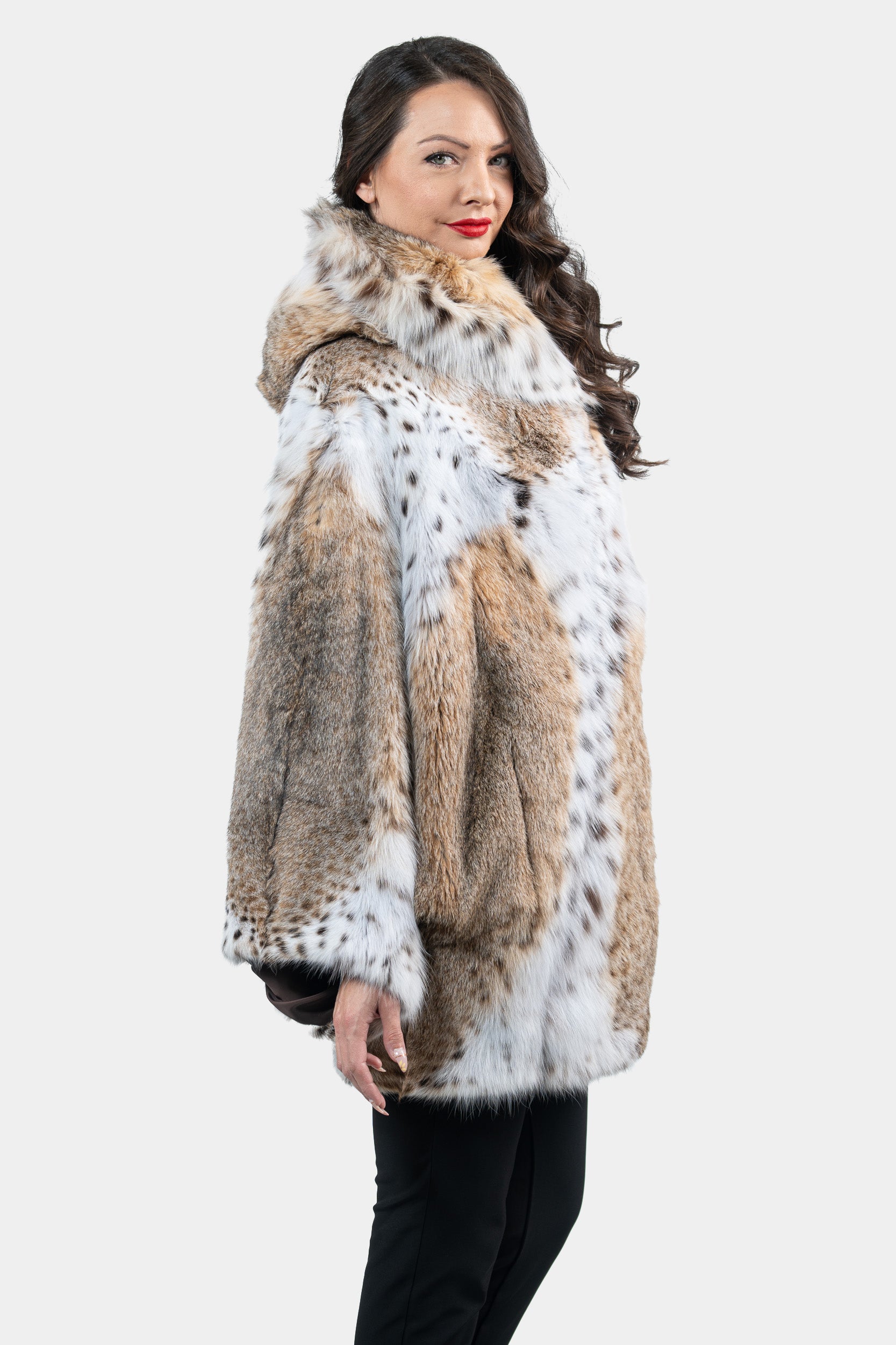 Bobcat Hooded Cape 13C949H