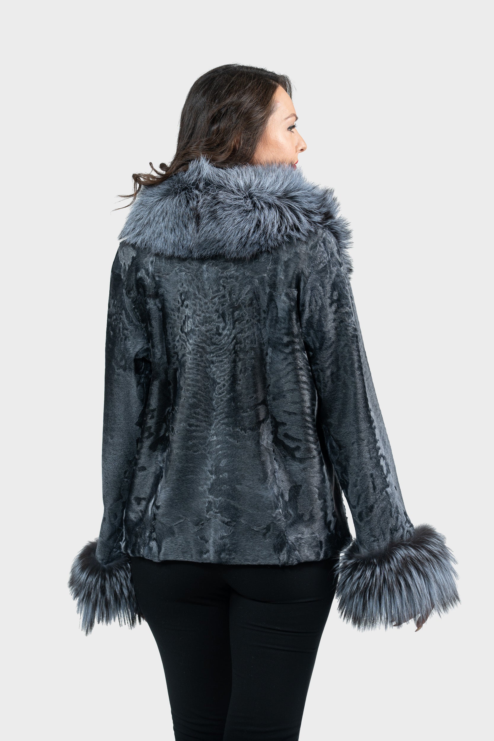 Asphalto Swakara Jacket with Fox Trim S/S13C528s20