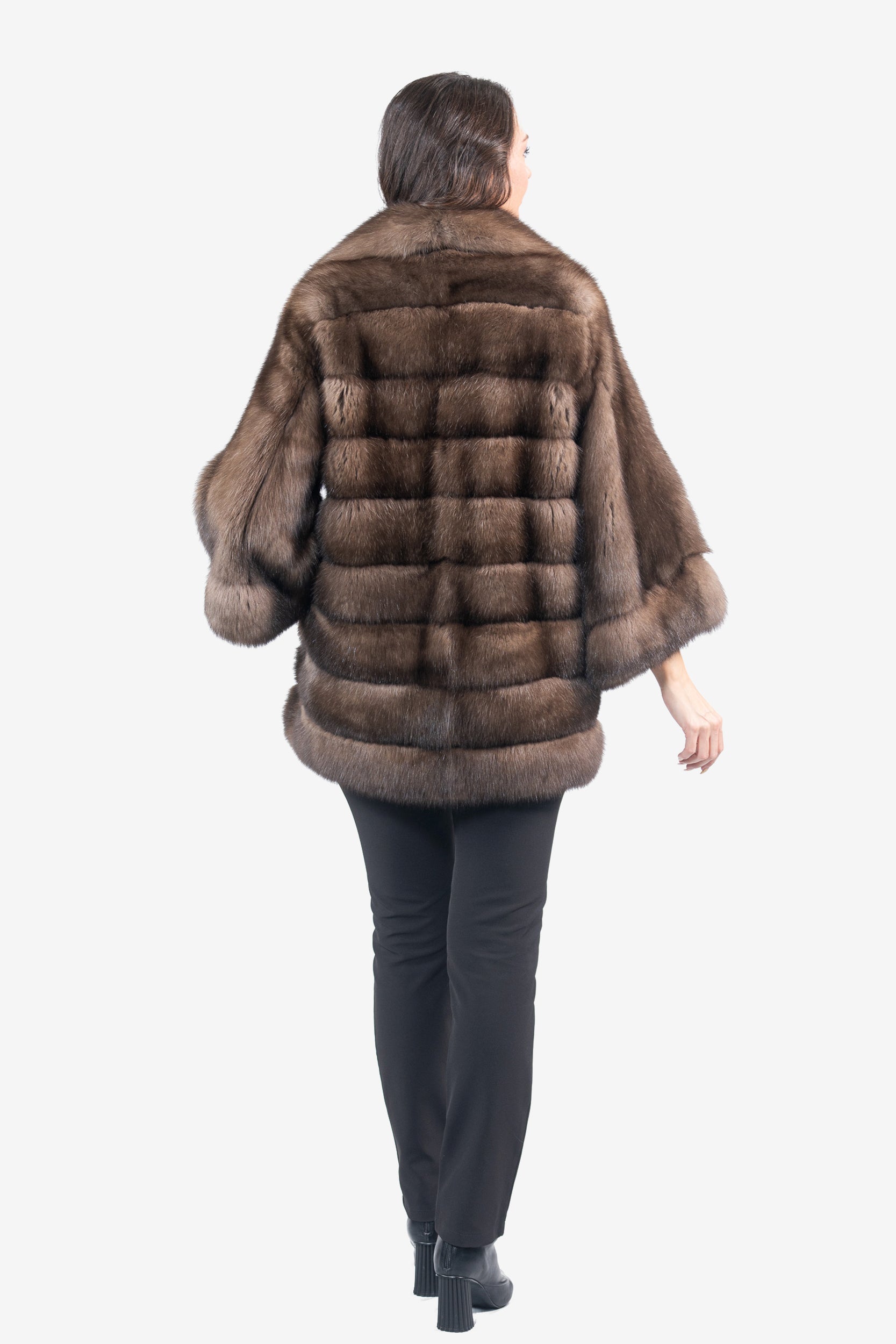 Platino Russian Sable Half Coat with Notch Color and Let Out Sleeves P/K13c530s20V30