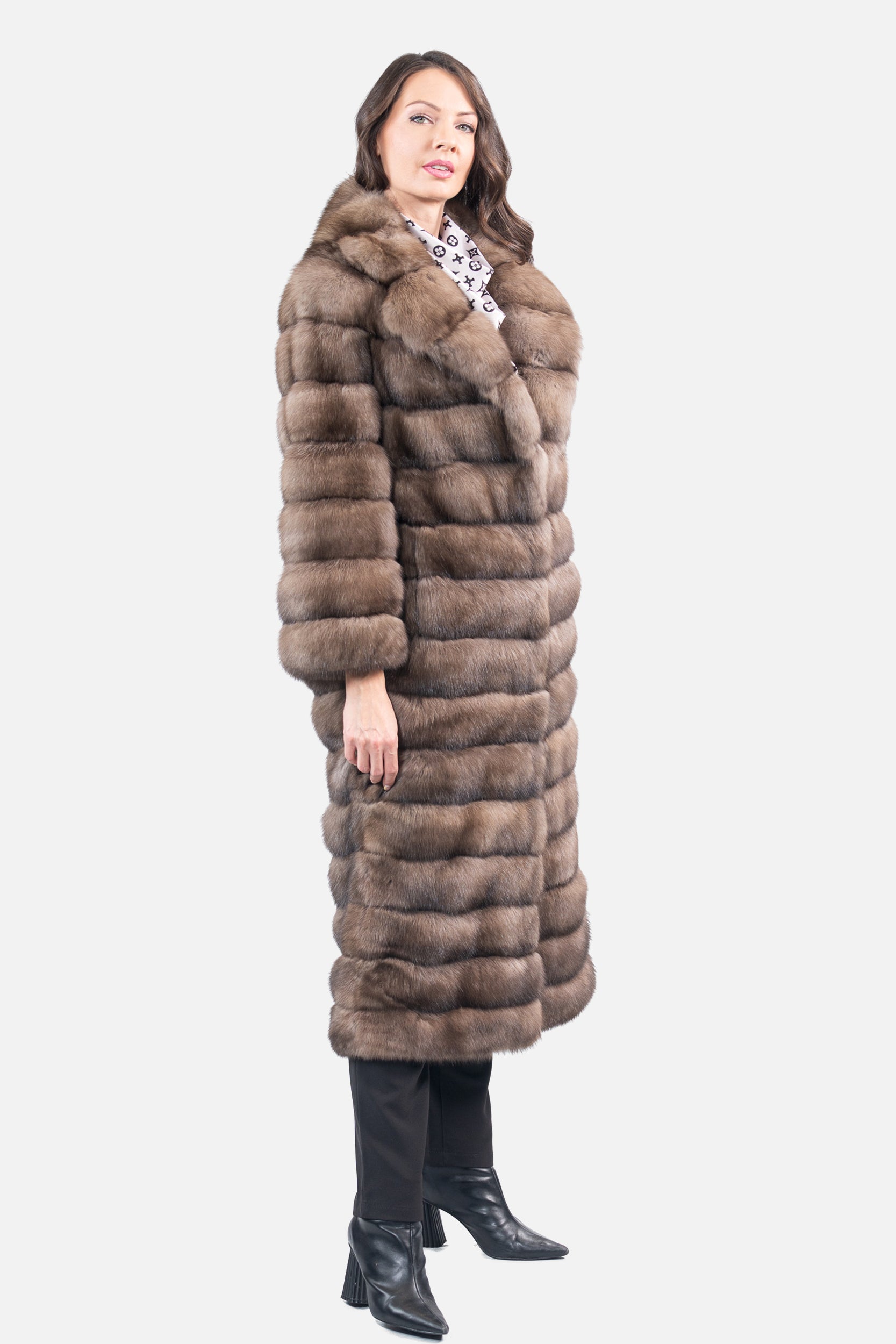 Platino Russian Sable Coat with Shawl Collar P/K13C530gC17