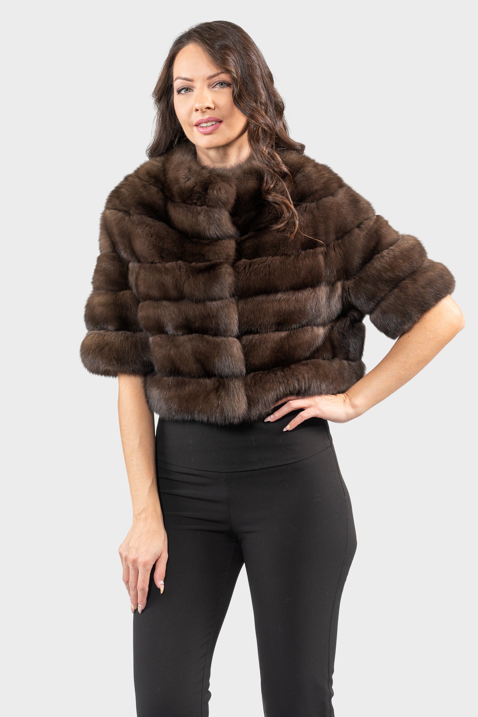 Dark Russian Sable Short Jacket P/K16CM643