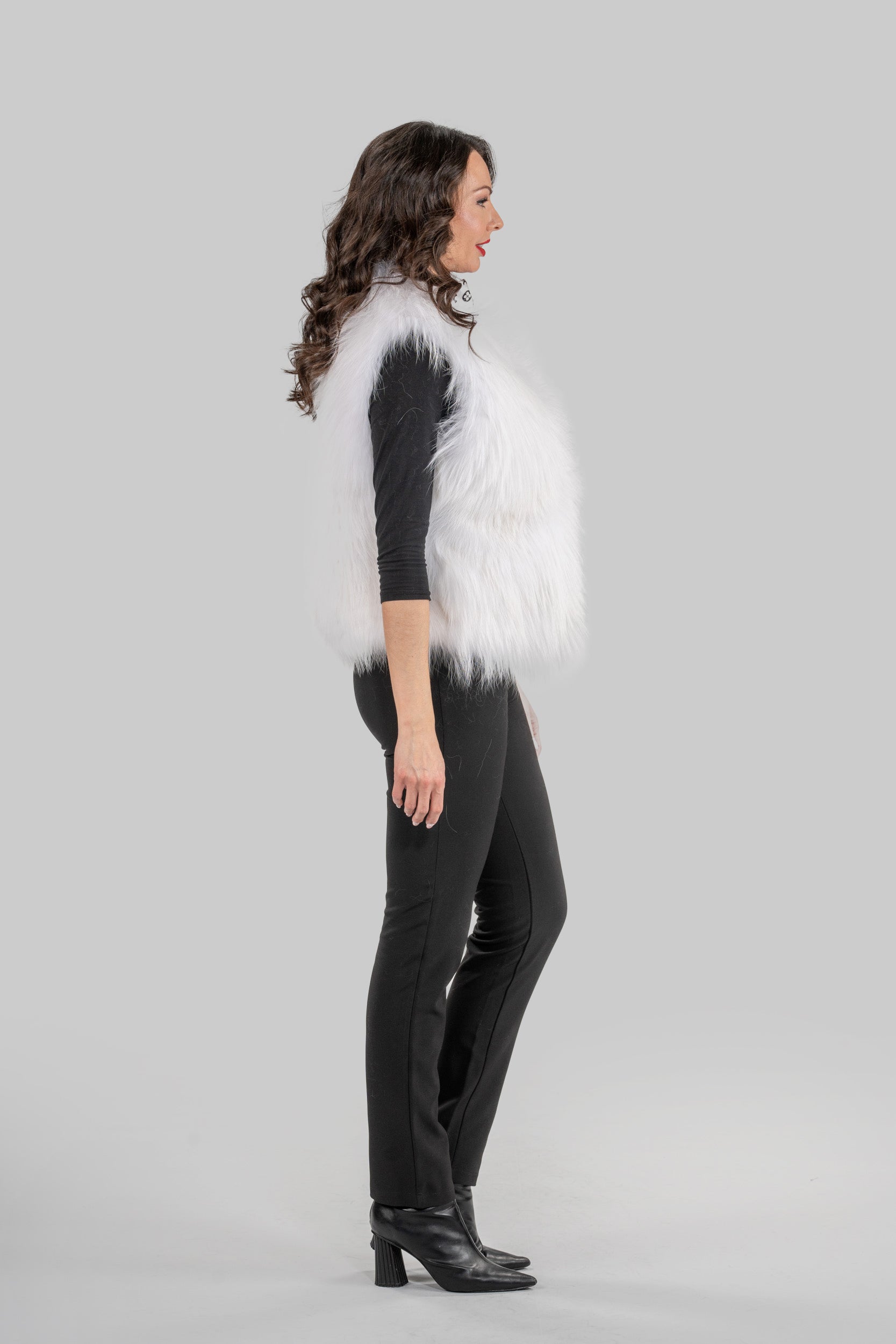 Arctic Marble Fox Fur Vest ML170