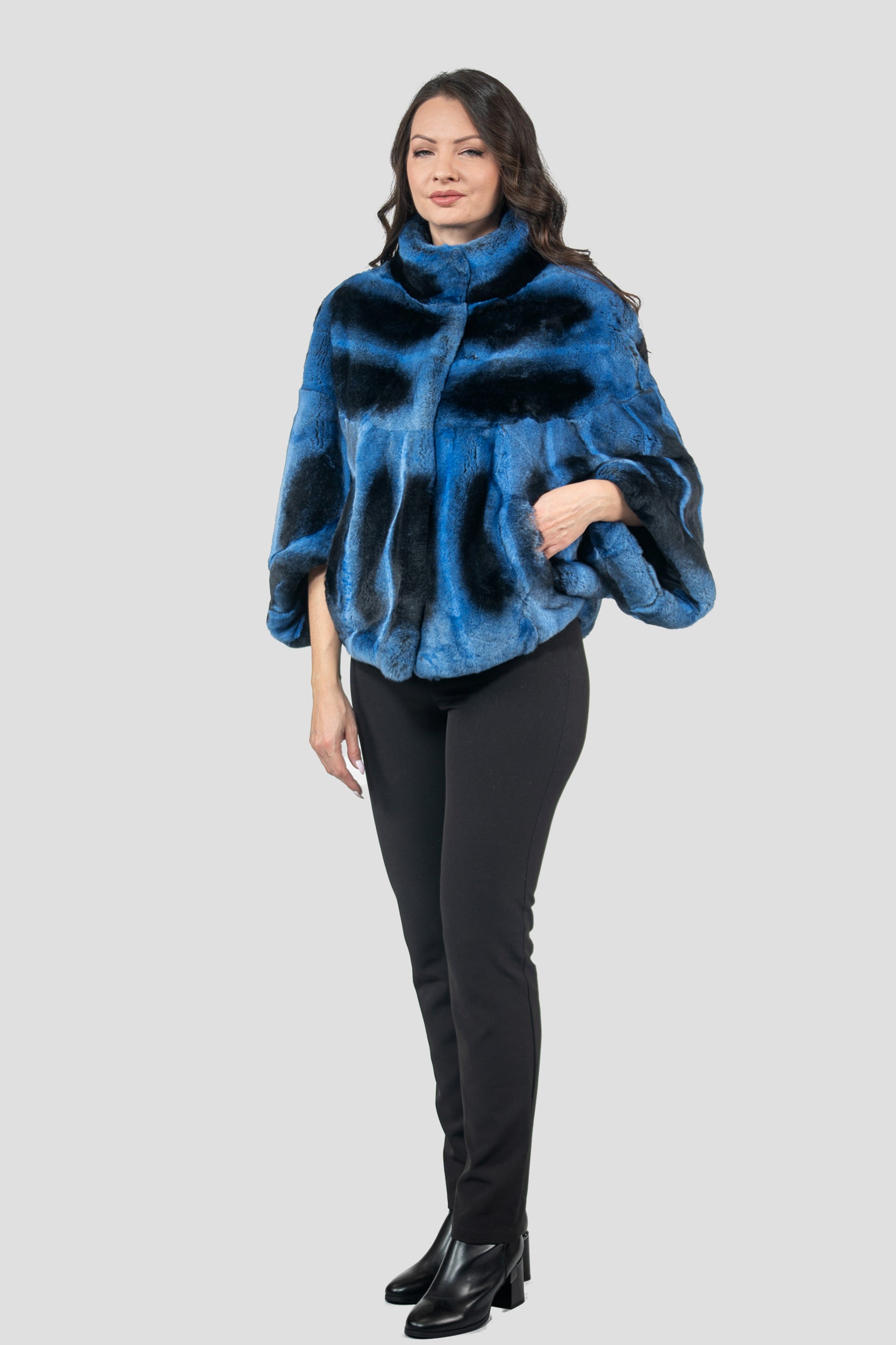 Blue Jean Rex Rabbit Cape 1009