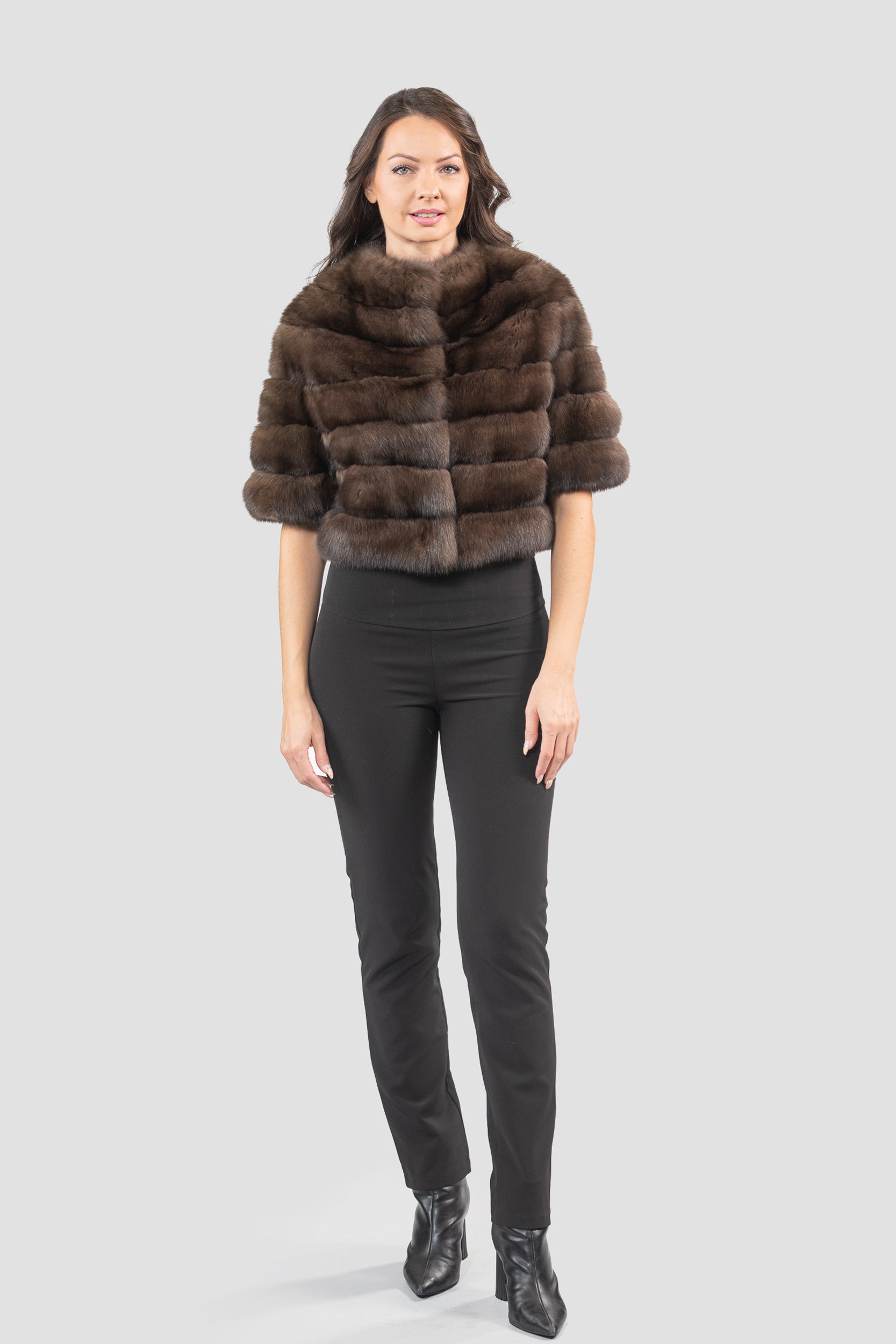 Dark Russian Sable Short Jacket P/K16CM643