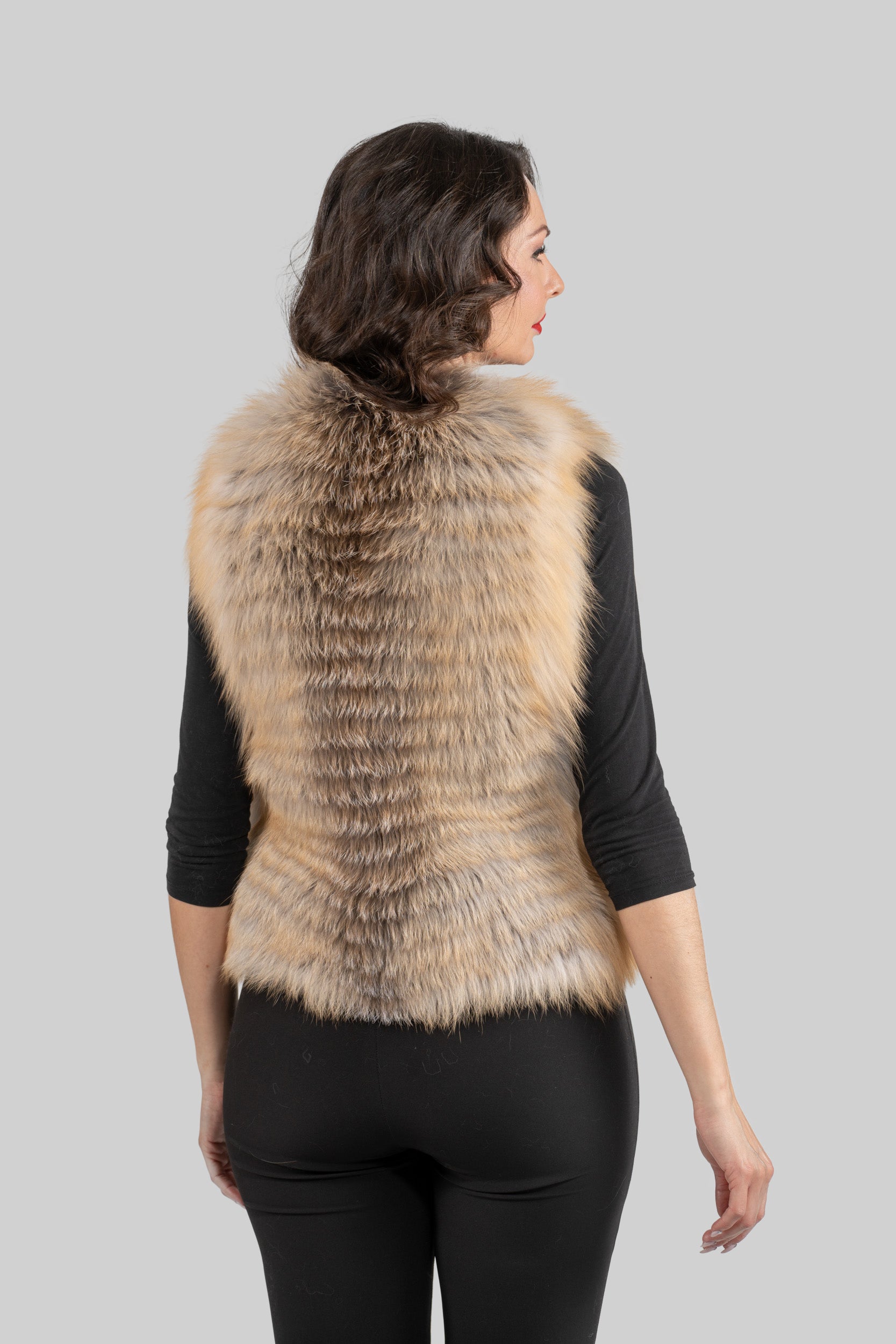 Green Fox Fur Vest ML170