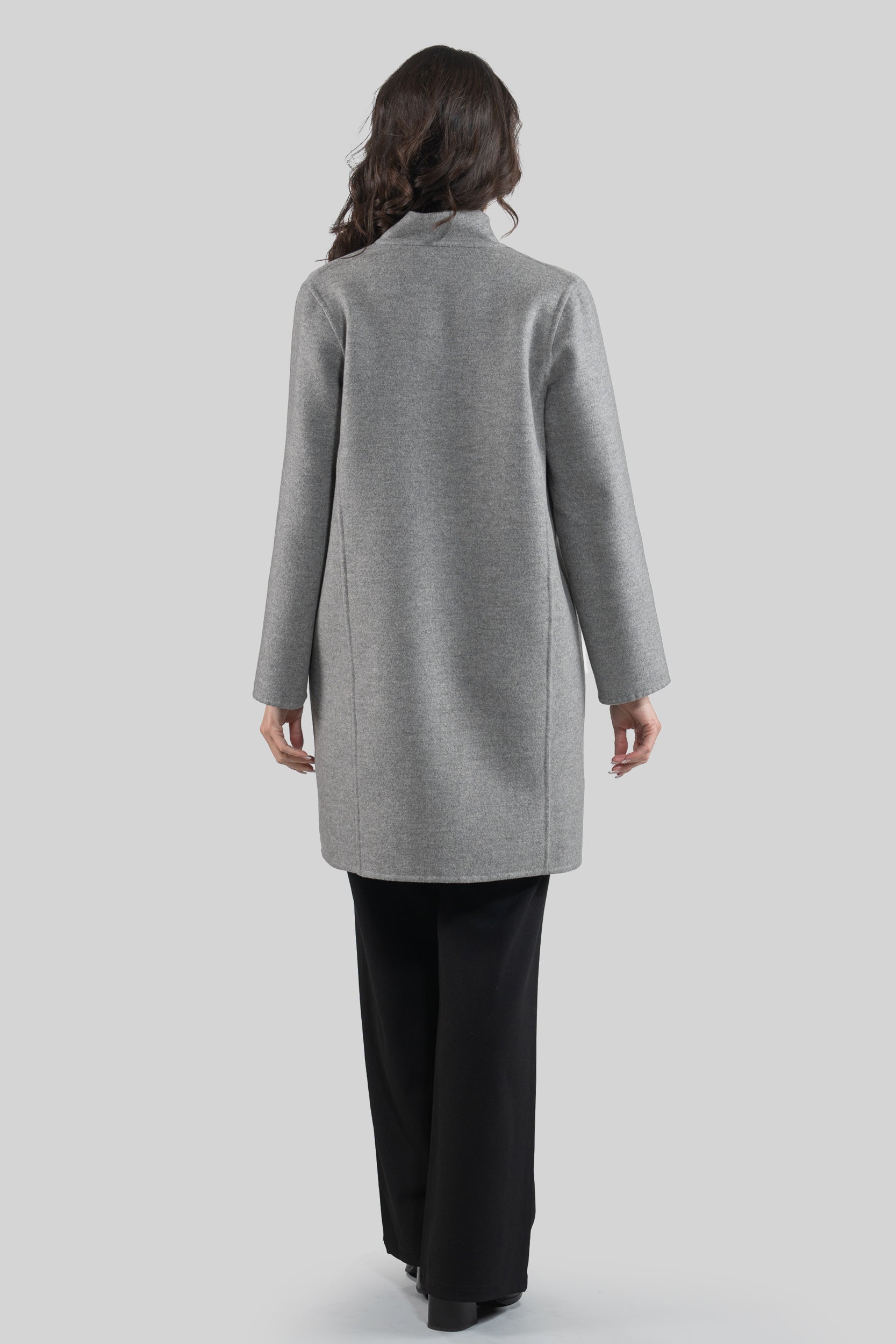 Grey Cashmere Half Coat 17C8003